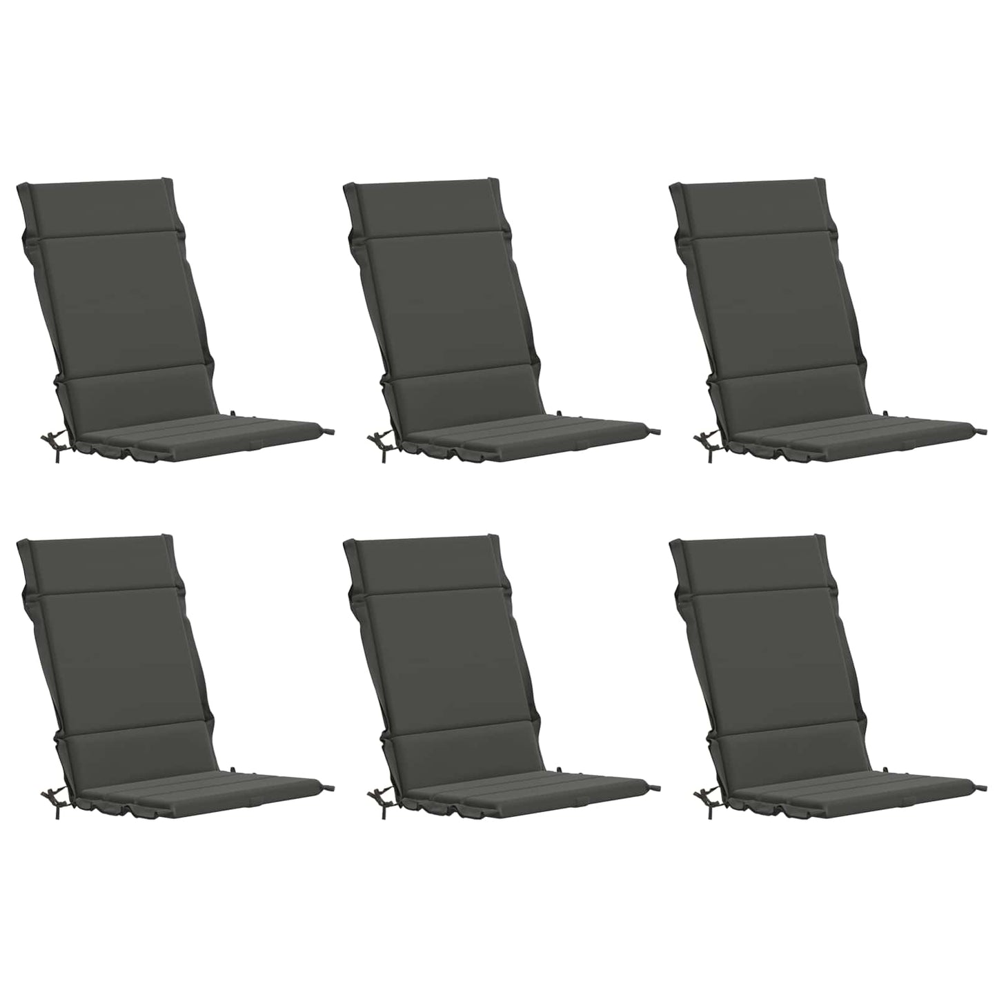 vidaXL Σέτ Μαξιλαριών Υψηλής Πλάτης 6 Τεμαχίων GEMERT 6 pcs Ανθρακί