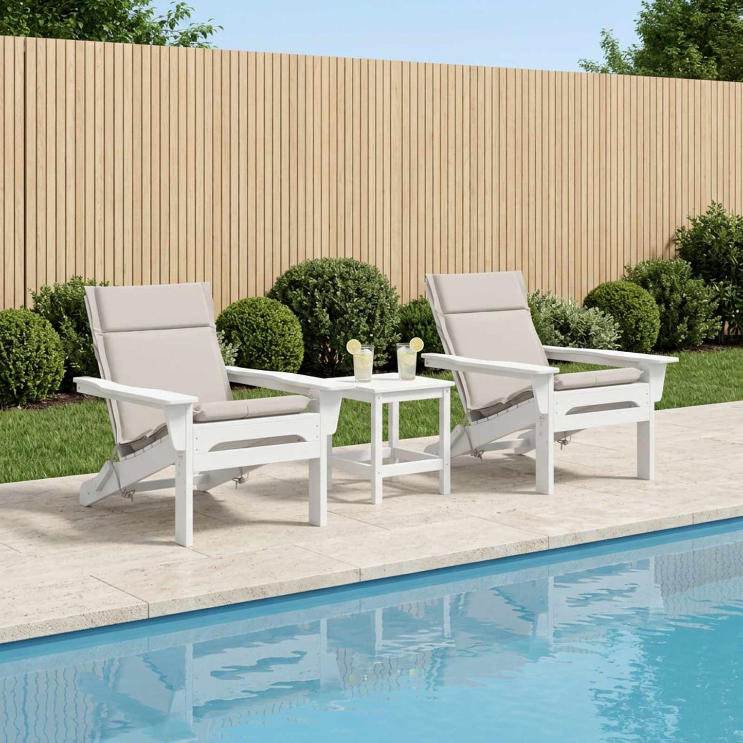 vidaXL Σέτ Μαξιλαριών Υψηλής Πλάτης 2 Τεμαχίων GEMERT 2 pcs Λευκό