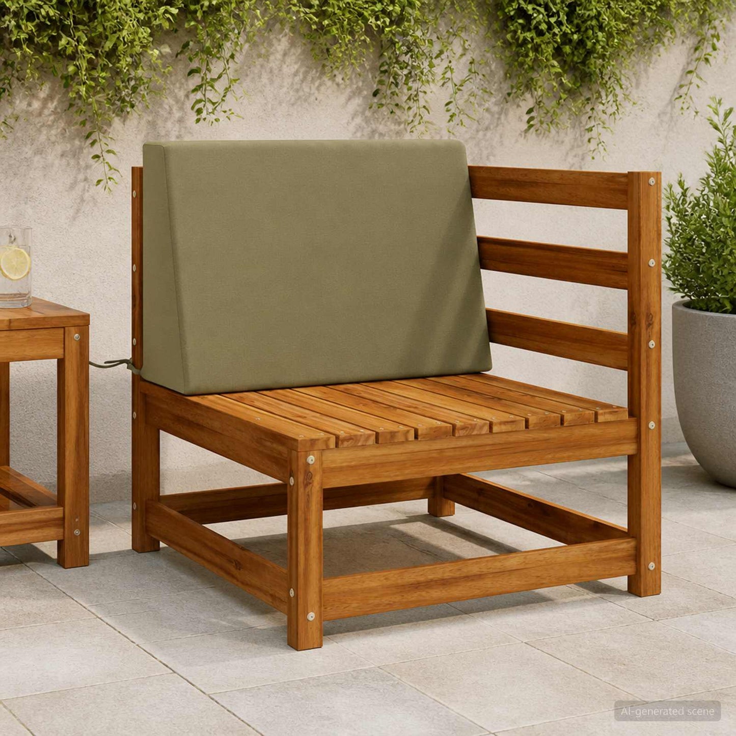 vidaXL Μαξιλάρι πλάτης SOEST 100% Πολυεστέρας Λαδί 60 x 20 x 40 cm