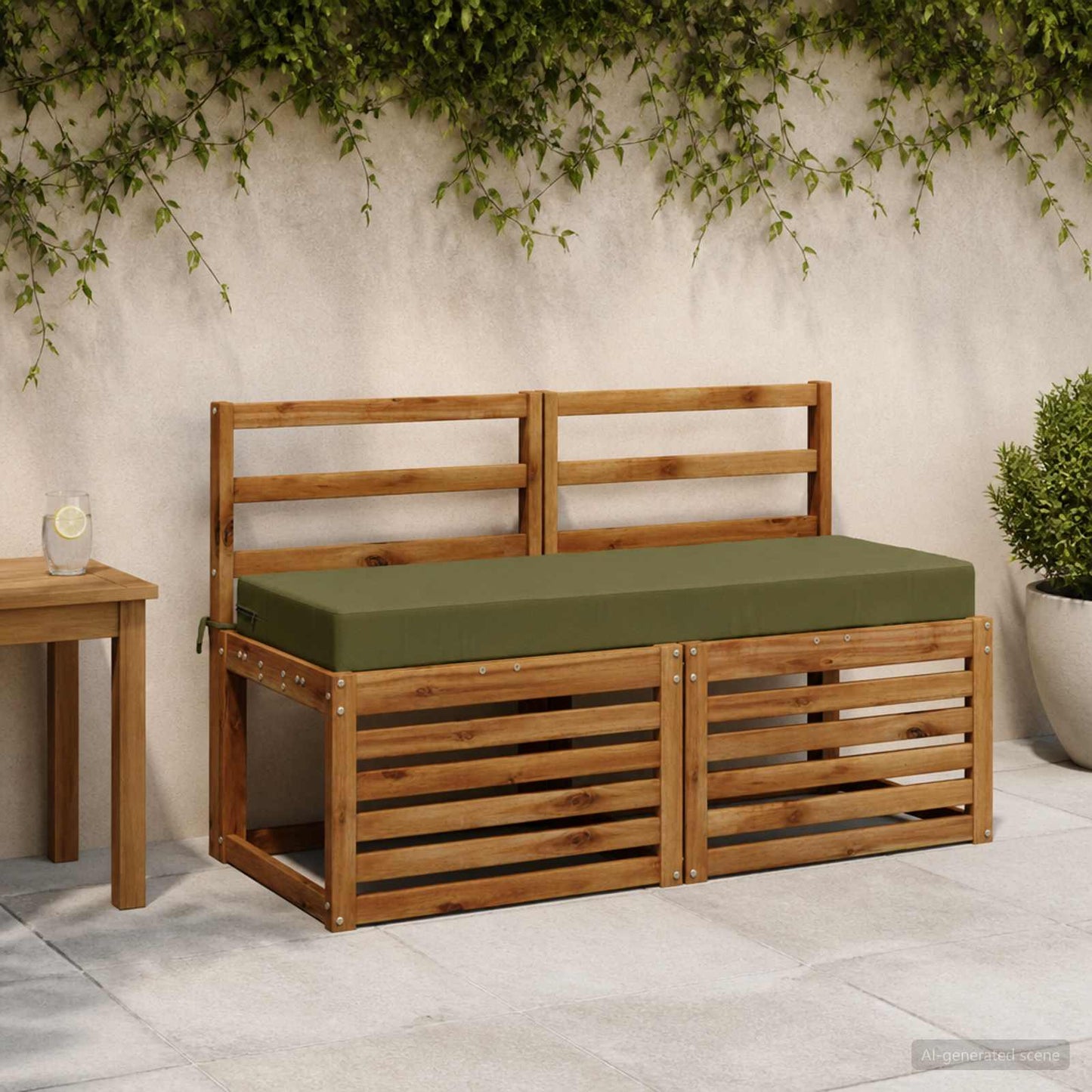 vidaXL Μαξιλάρι πλάτης SOEST 100% Πολυεστέρας Λαδί 120 x 40 x 10 εκ