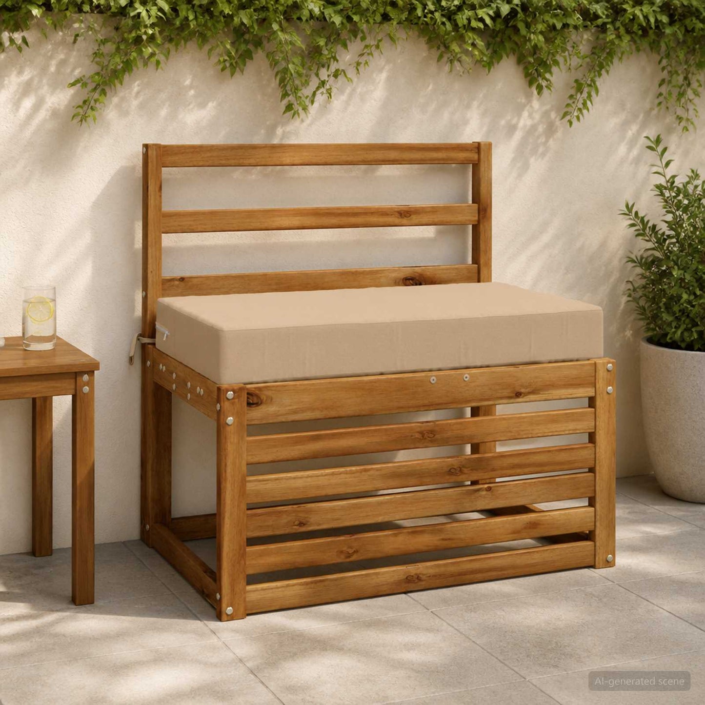 vidaXL Μαξιλάρι πλάτης SOEST 100% Πολυεστέρας Άμμος 70 x 40 x 10 εκ.