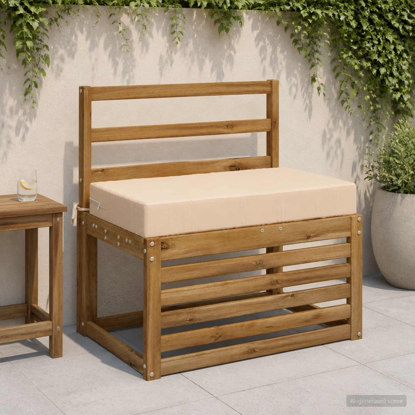 vidaXL Μαξιλάρι πλάτης SOEST 100% Πολυεστέρας Κρεμ 70 x 40 x 10 εκ.
