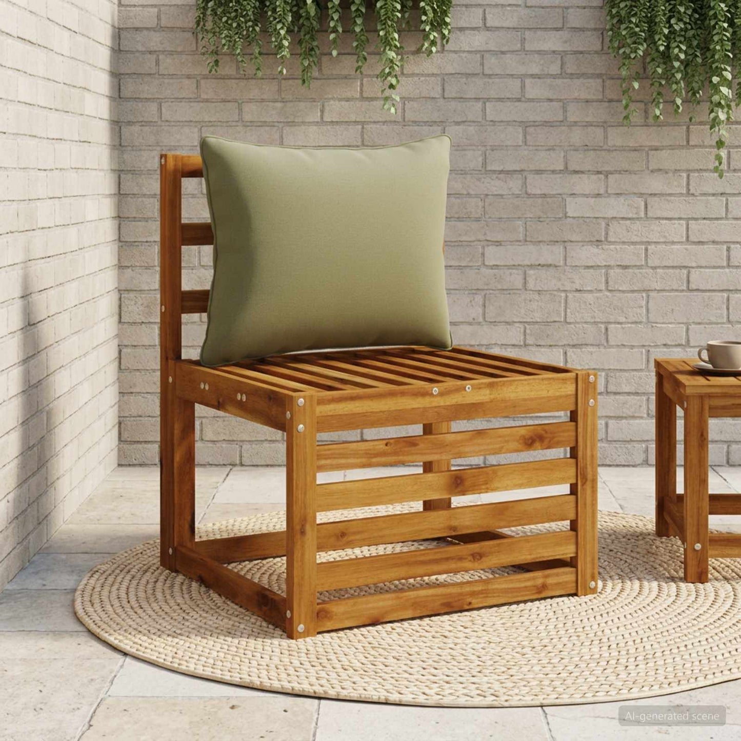 vidaXL Μαξιλάρι πλάτης PUTTEN 100% Πολυεστέρας Λαδί 50 x 40 x 15 εκ.