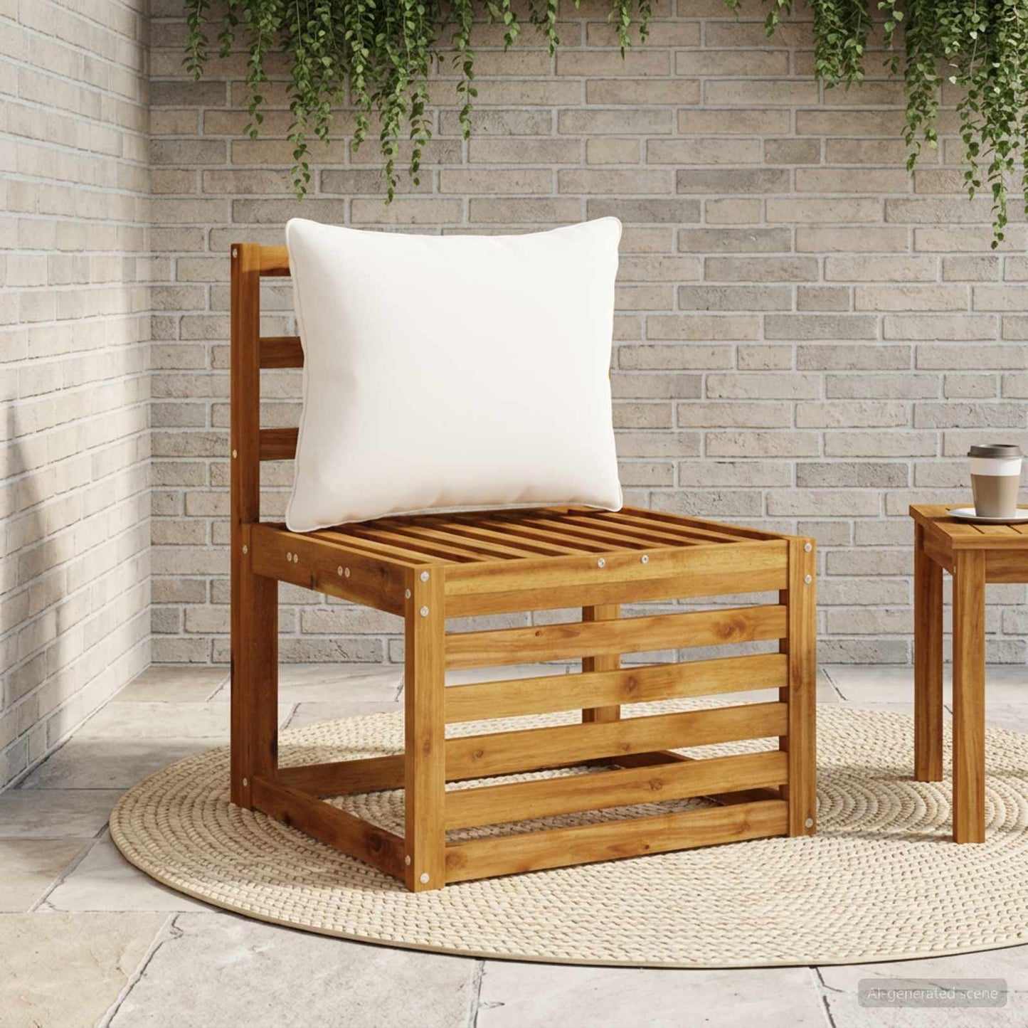 vidaXL Μαξιλάρι πλάτης PUTTEN 100% Πολυεστέρας Λευκό 50 x 40 x 15 εκ.