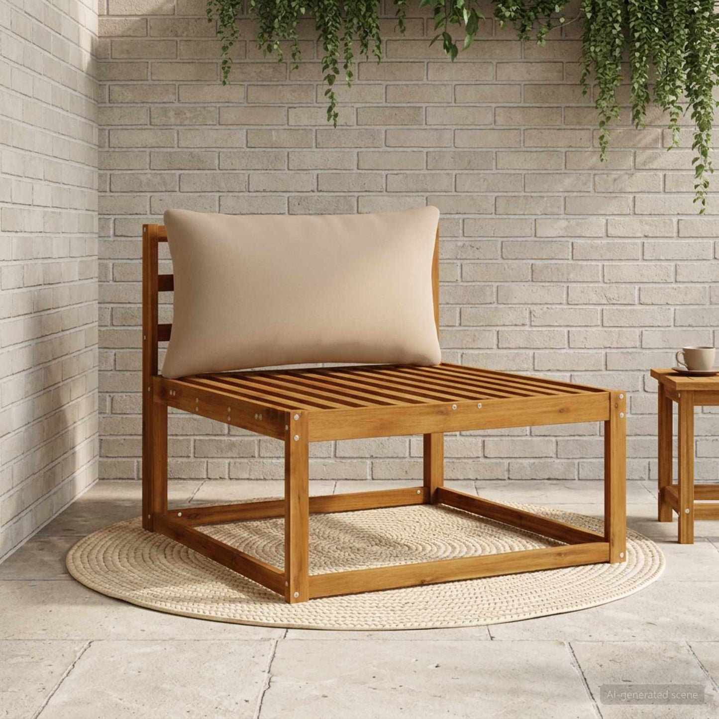 vidaXL Μαξιλάρι πλάτης PUTTEN 100% Πολυεστέρας Άμμος 80 x 40 x 15 εκ