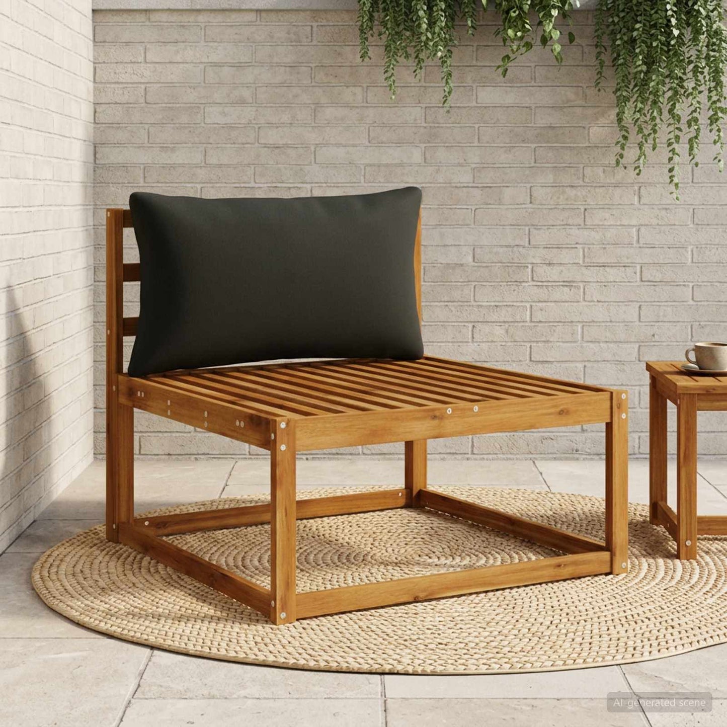 vidaXL Μαξιλάρι πλάτης PUTTEN 100% Πολυεστέρας Μαύρο 70 x 40 x 15 εκ.