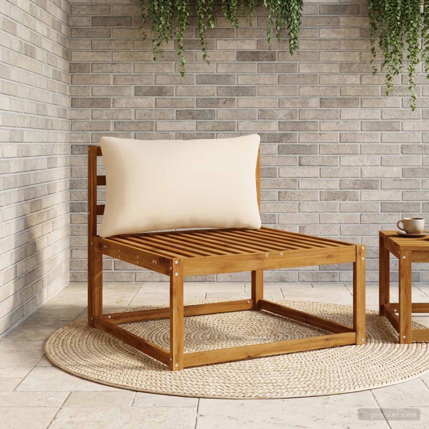 vidaXL Μαξιλάρι πλάτης PUTTEN 100% Πολυεστέρας Κρεμ 80 x 40 x 15 εκ