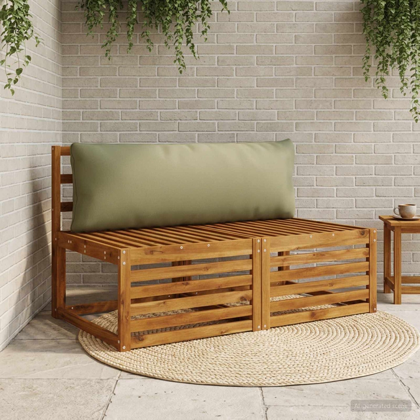 vidaXL Μαξιλάρι πλάτης PUTTEN 100% Πολυεστέρας Λαδί 120 x 40 x 15 εκ.