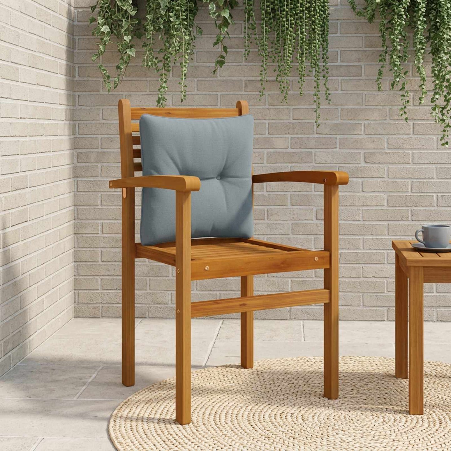 vidaXL Μαξιλάρι πλάτης PUTTEN 100% Πολυεστέρας Μπλε 40 x 40 x 10 cm