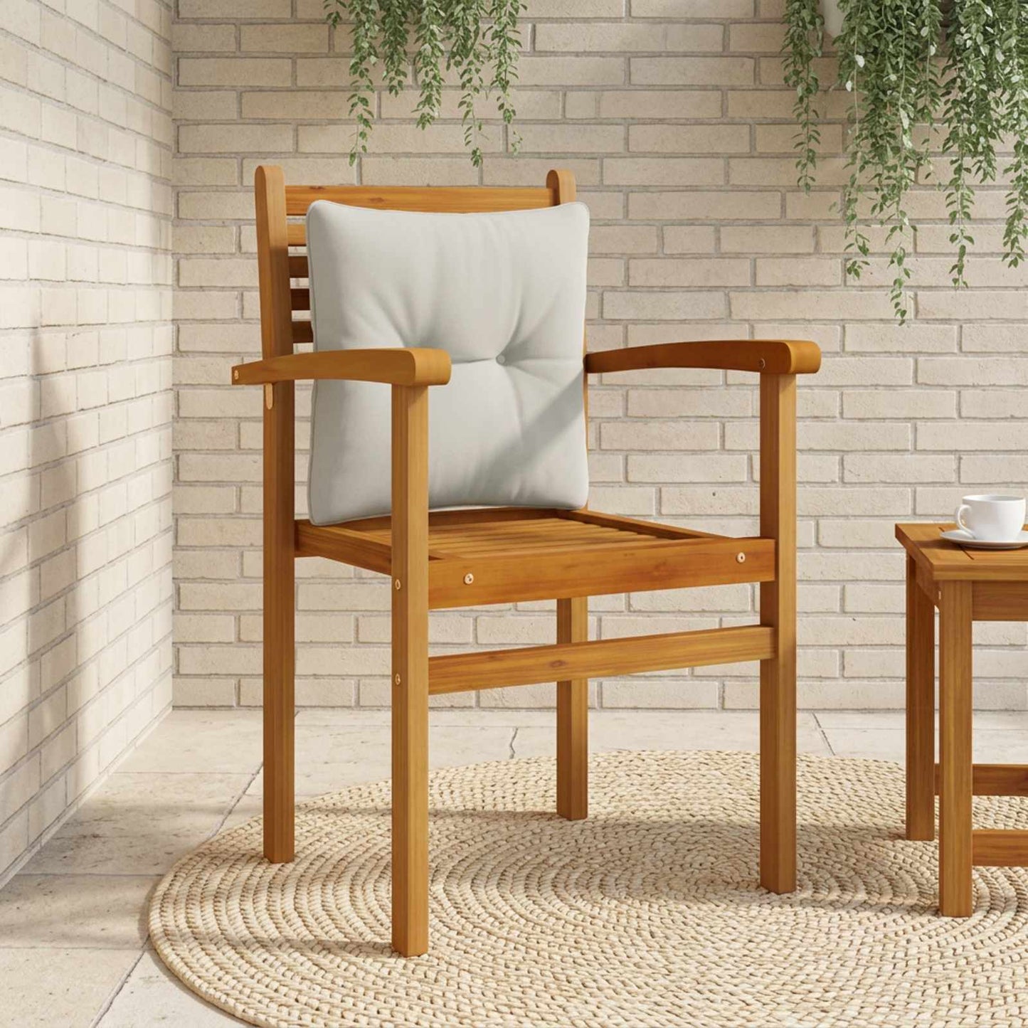 vidaXL Μαξιλάρι πλάτης PUTTEN 100% Πολυεστέρας Γκρι 40 x 40 x 10 cm