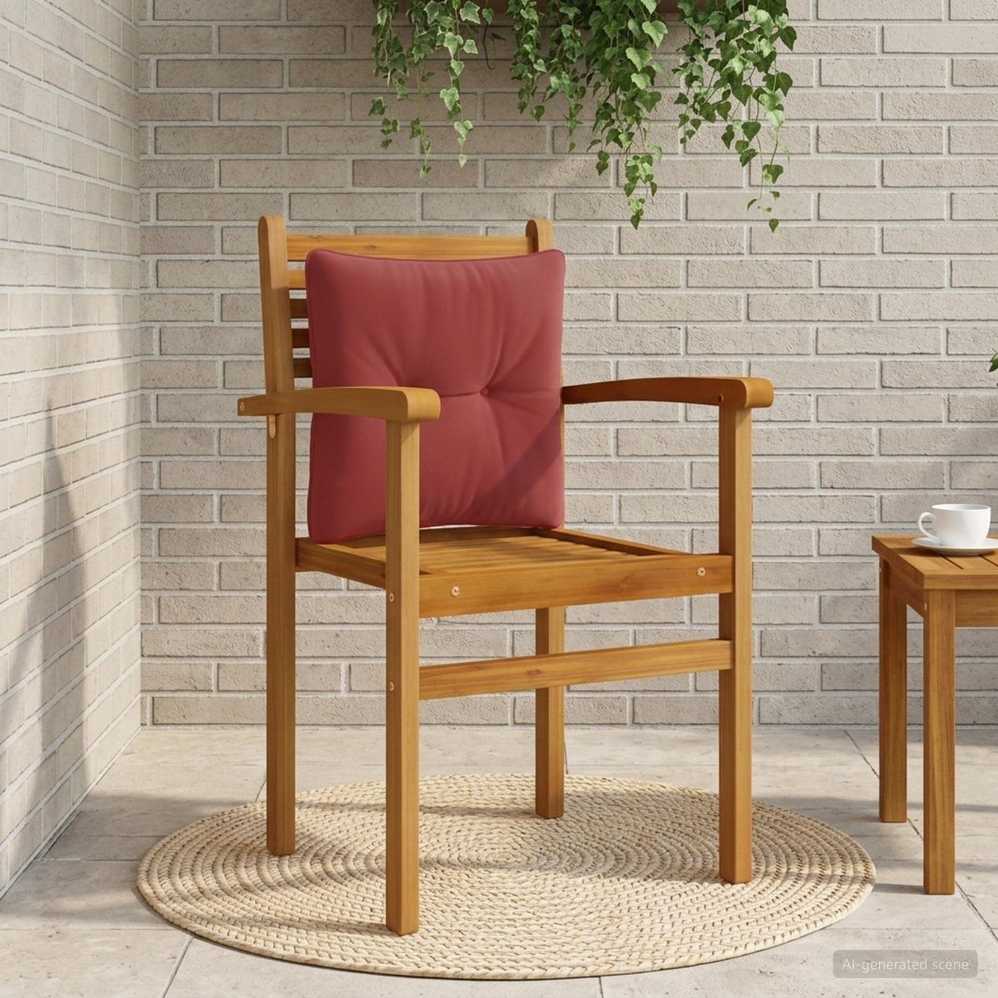 vidaXL Μαξιλάρι πλάτης PUTTEN 100% Πολυεστέρας Κόκκινο 40 x 40 x 10 cm