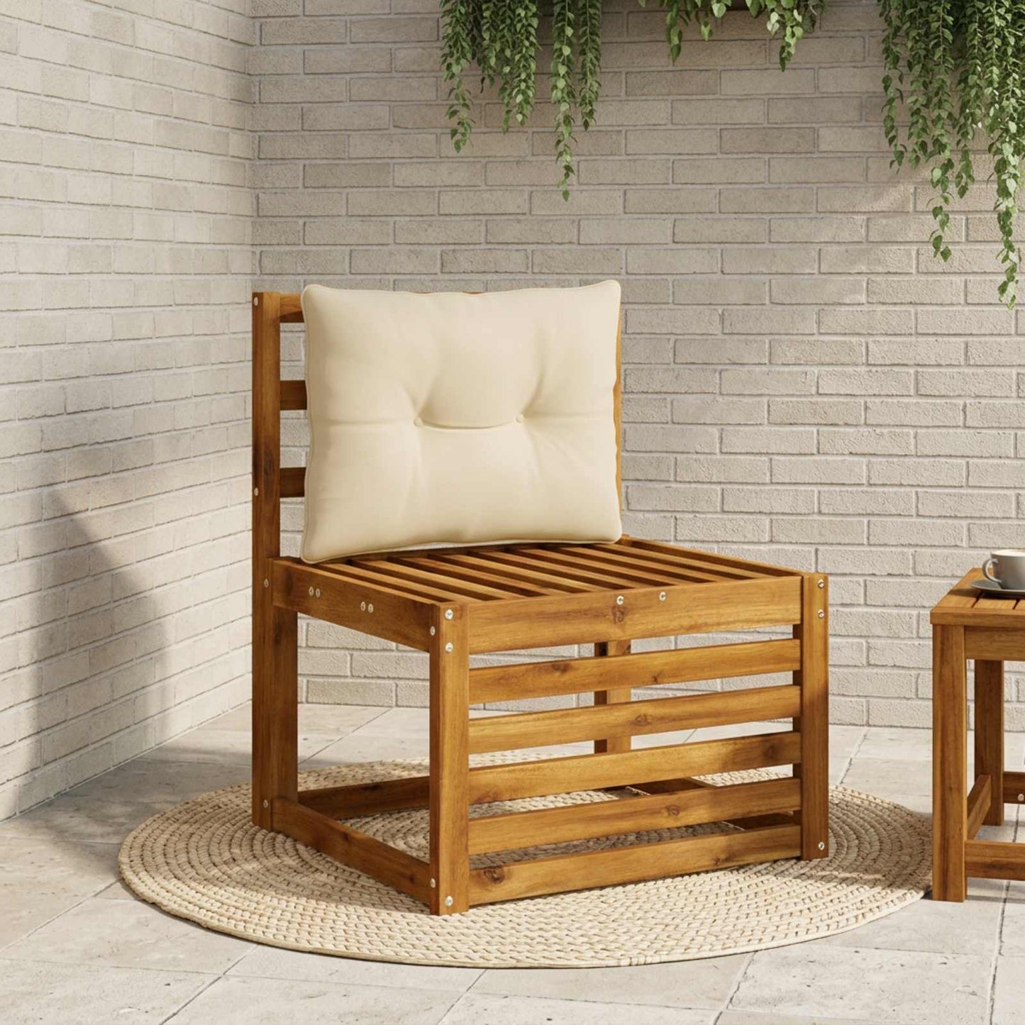 vidaXL Μαξιλάρι πλάτης PUTTEN 100% Πολυεστέρας Μπεζ 50 x 40 x 10 cm