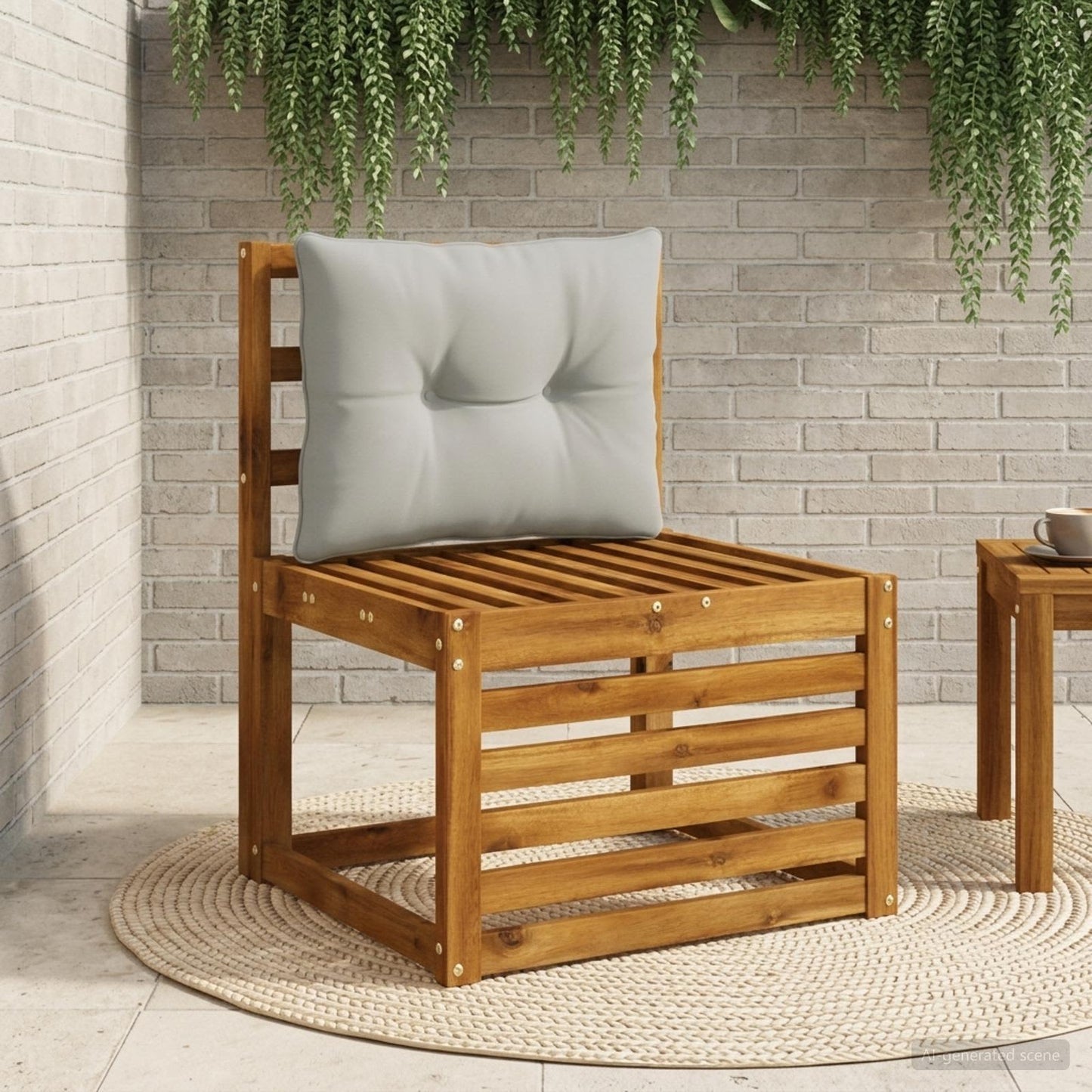 vidaXL Μαξιλάρι πλάτης PUTTEN 100% Πολυεστέρας Γκρι 60 x 40 x 10 εκ
