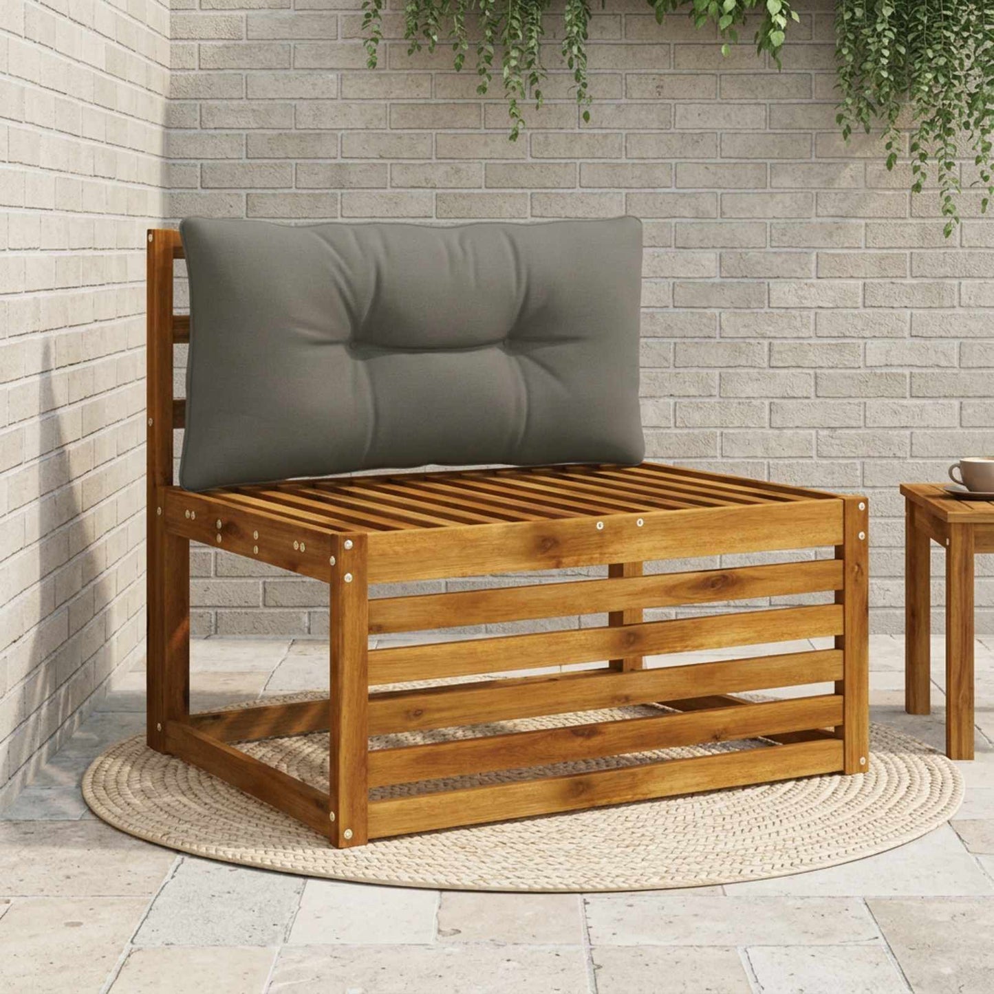 vidaXL Μαξιλάρι πλάτης PUTTEN 100% Πολυεστέρας Γκρι 80 x 40 x 10 cm