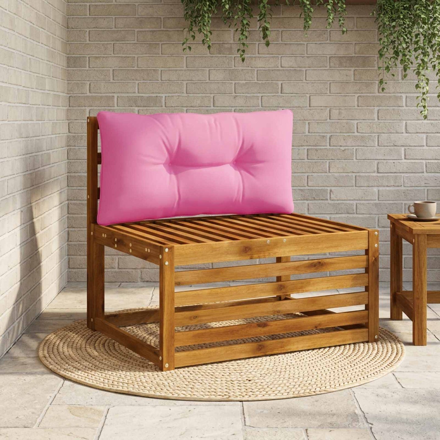 vidaXL Μαξιλάρι πλάτης PUTTEN 100% Πολυεστέρας Ροζ 70 x 40 x 10 cm