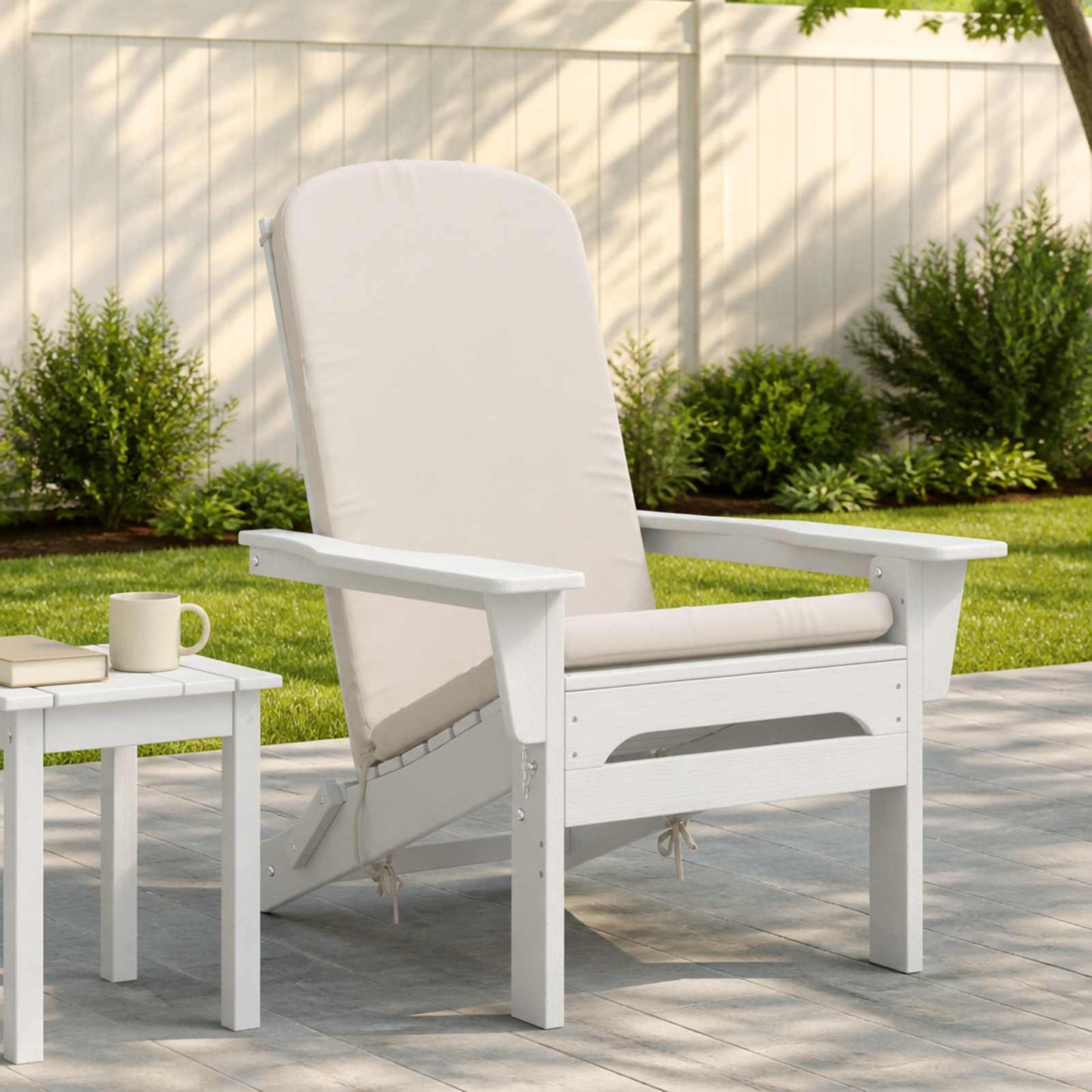 vidaXL Μαξιλάρι για Καρέκλα Adirondack GEMERT 100% Πολυεστέρας Λευκό