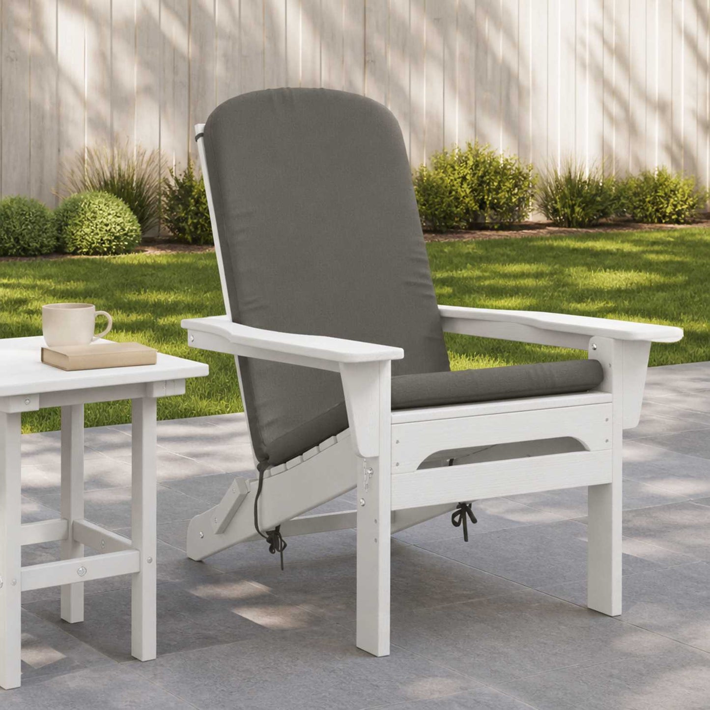 vidaXL Μαξιλάρι για Καρέκλα Adirondack GEMERT 100% Πολυεστέρας Γκρι