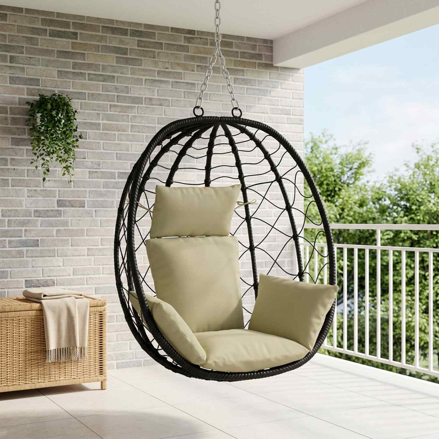 vidaXL Κάθισμα Adirondack PUTTEN 100% Πολυεστέρας Ανοιχτό Πράσινο