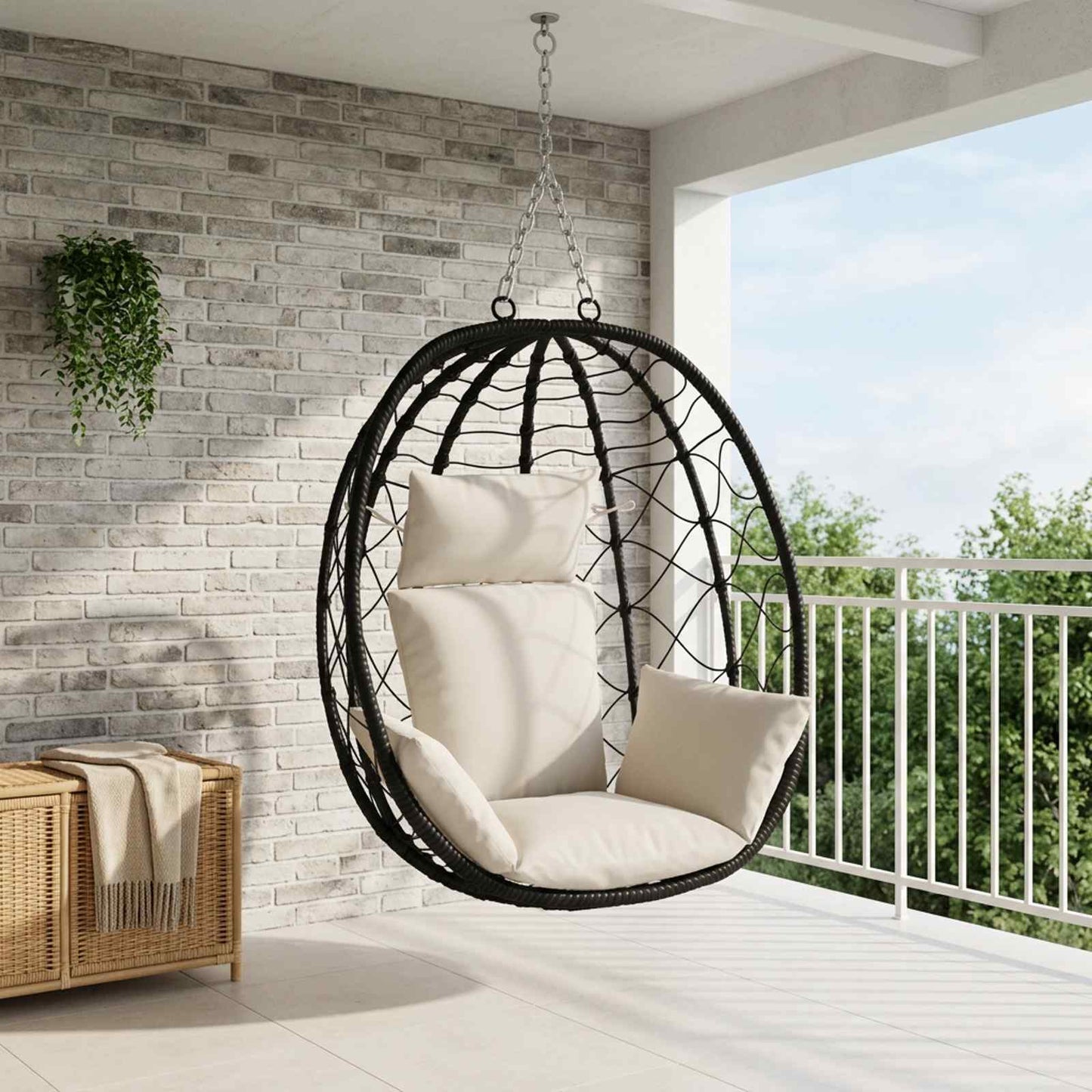 vidaXL Κάθισμα Adirondack PUTTEN 100% Πολυεστέρας Λευκό