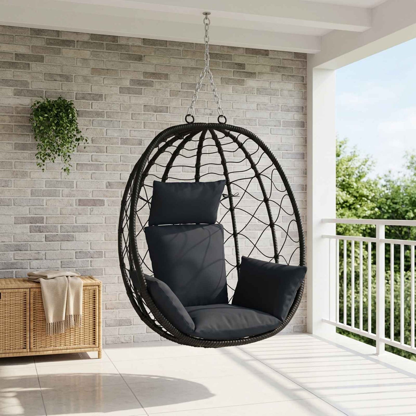 vidaXL Κάθισμα Adirondack PUTTEN 100% Πολυεστέρας Σκούρο Μπλε
