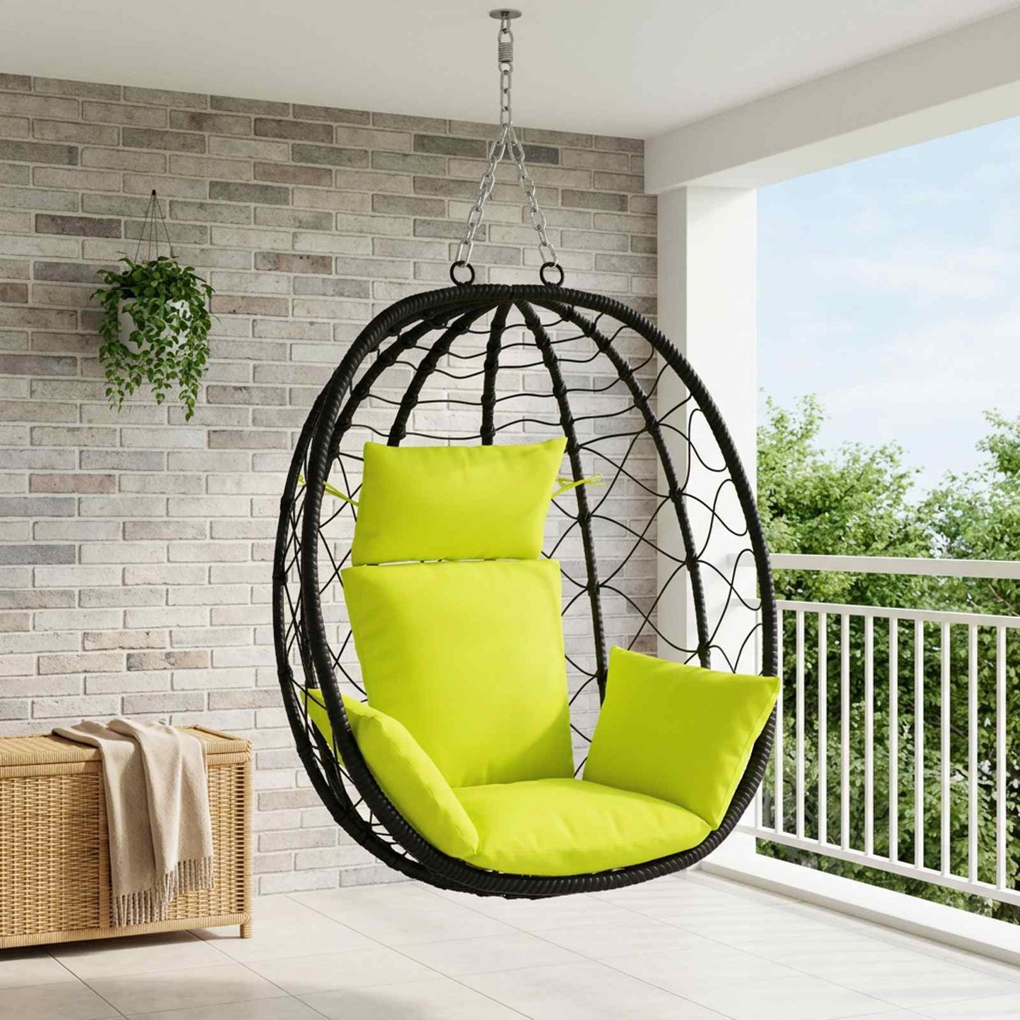 vidaXL Κάθισμα Adirondack PUTTEN 100% Πολυεστέρας Φωτεινό Πράσινο