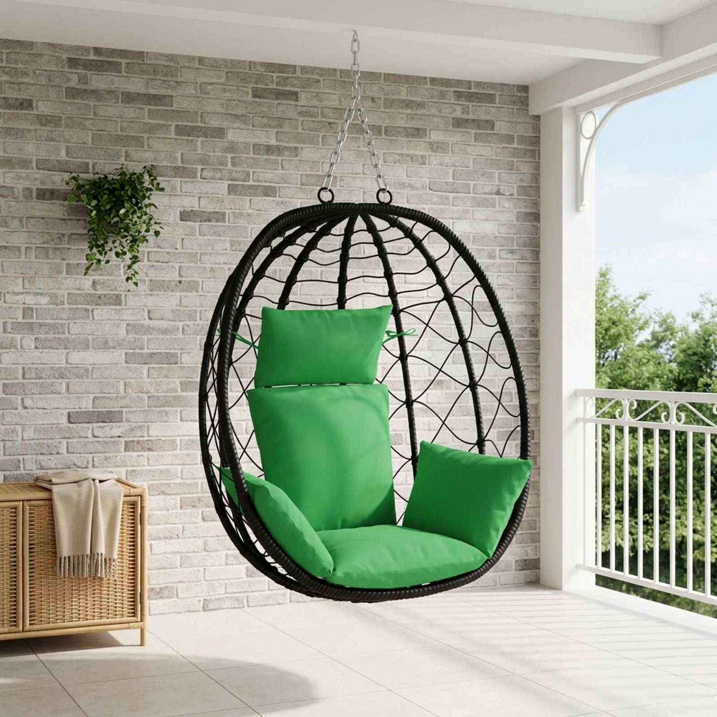 vidaXL Κάθισμα Adirondack PUTTEN 100% Πολυεστέρας Πράσινο