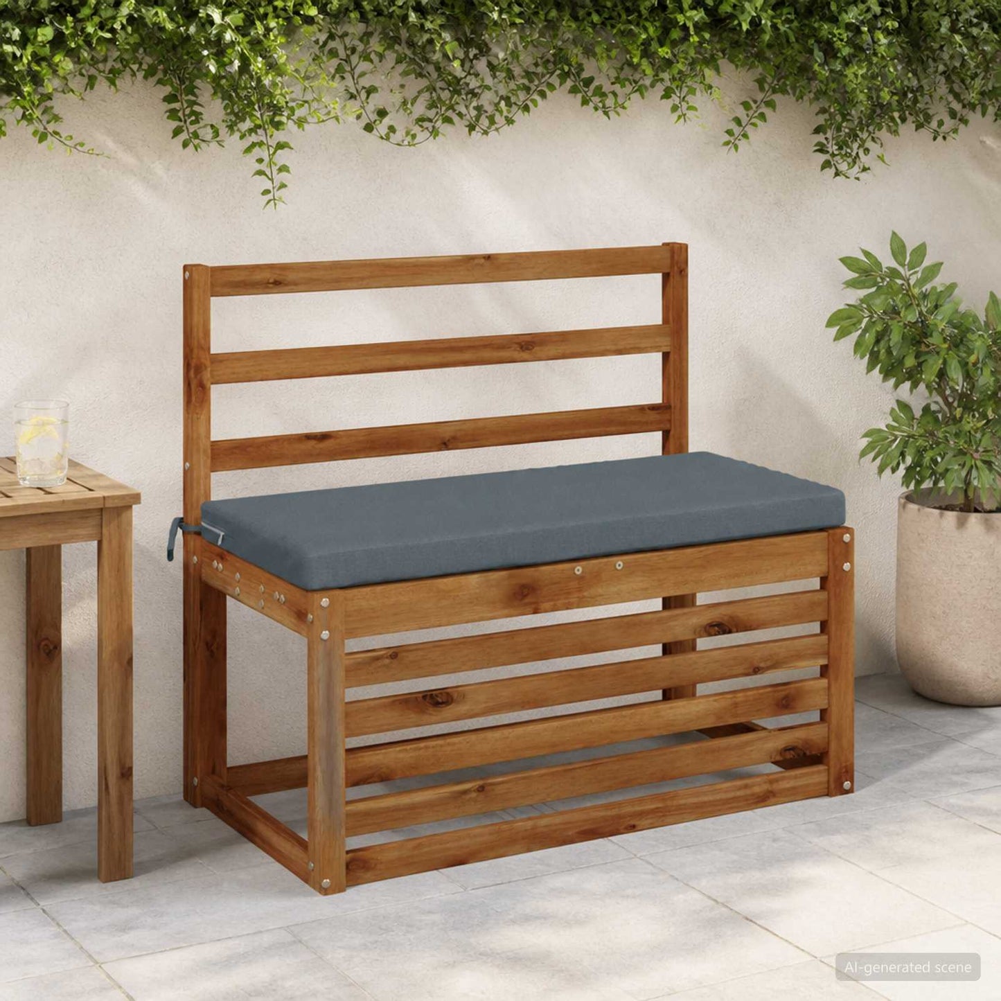 vidaXL Μαξιλάρι πάγκου SOEST 100% Πολυεστέρας Μπλε 60 x 40 x 5 εκ