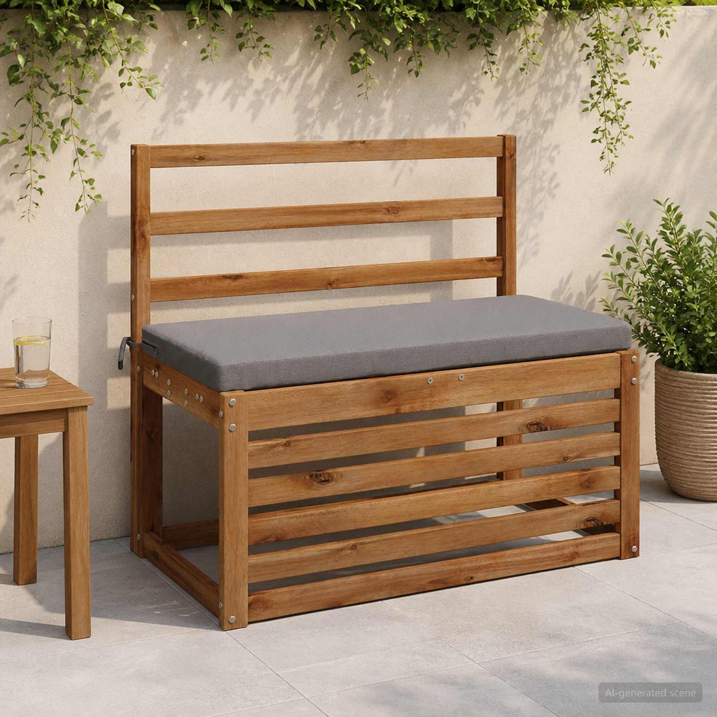 vidaXL Μαξιλάρι πάγκου SOEST 100% Πολυεστέρας Γκρι 80 x 40 x 5 εκ