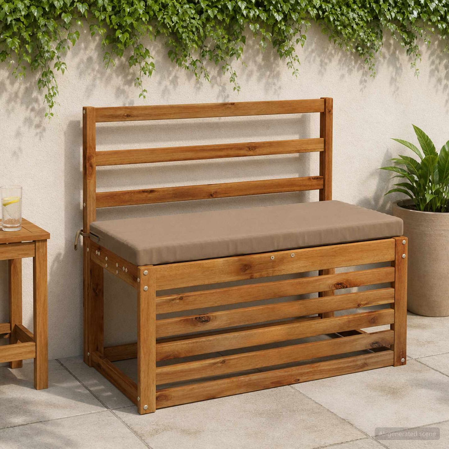 vidaXL Μαξιλάρι πάγκου SOEST 100% Πολυεστέρας Taupe 60 x 40 x 5 εκ