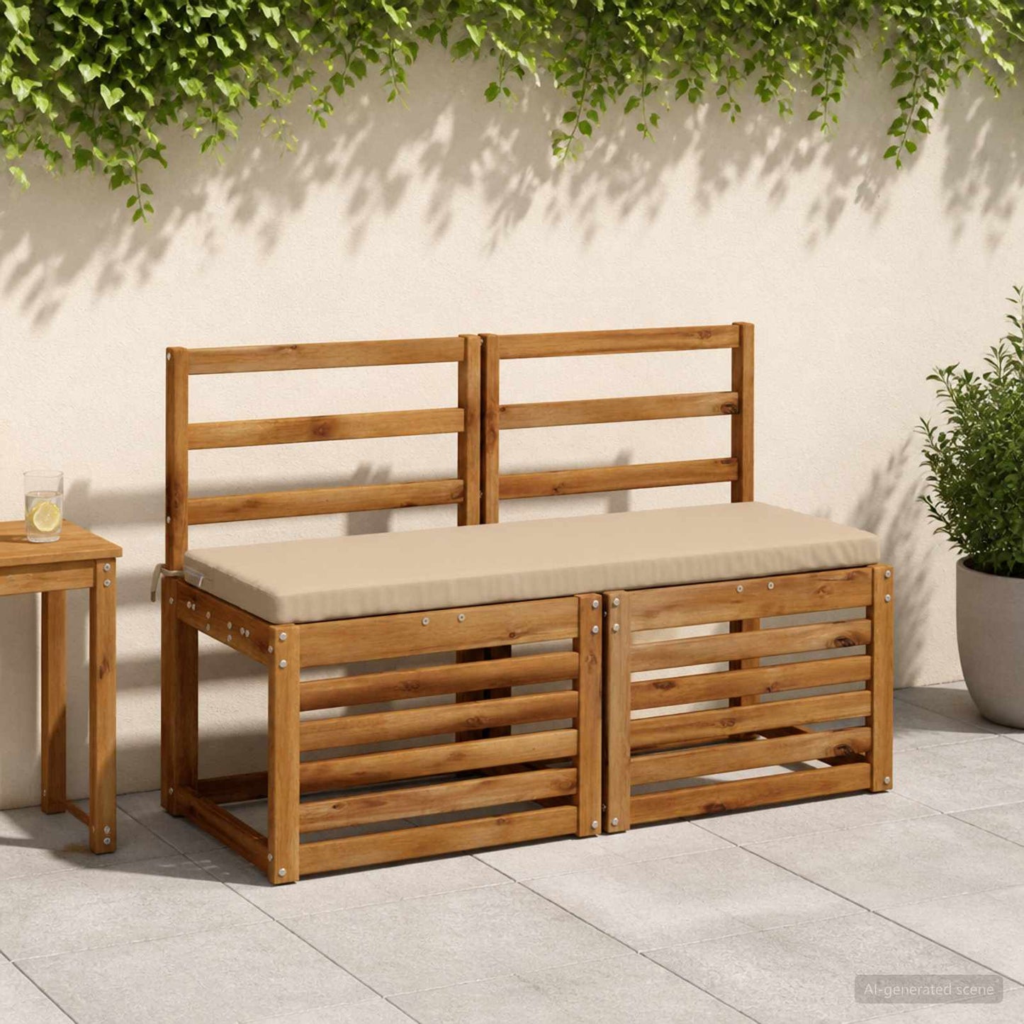 vidaXL Μαξιλάρι πάγκου SOEST 100% Πολυεστέρας Άμμος 110 x 40 x 5 εκ