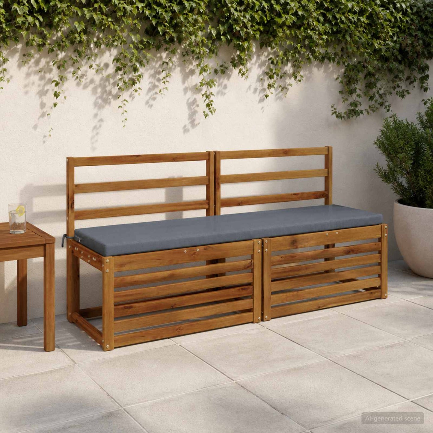 vidaXL Μαξιλάρι πάγκου SOEST 100% Πολυεστέρας Μπλε 150 x 40 x 5 εκ