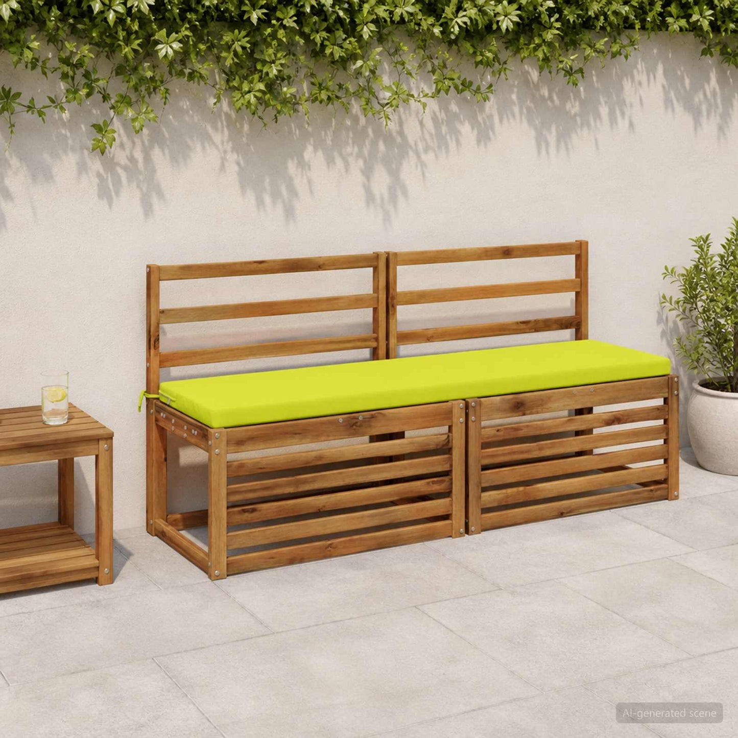 vidaXL Μαξιλάρι πάγκου SOEST 100% Πολυεστέρας Φωτεινό Πράσινο