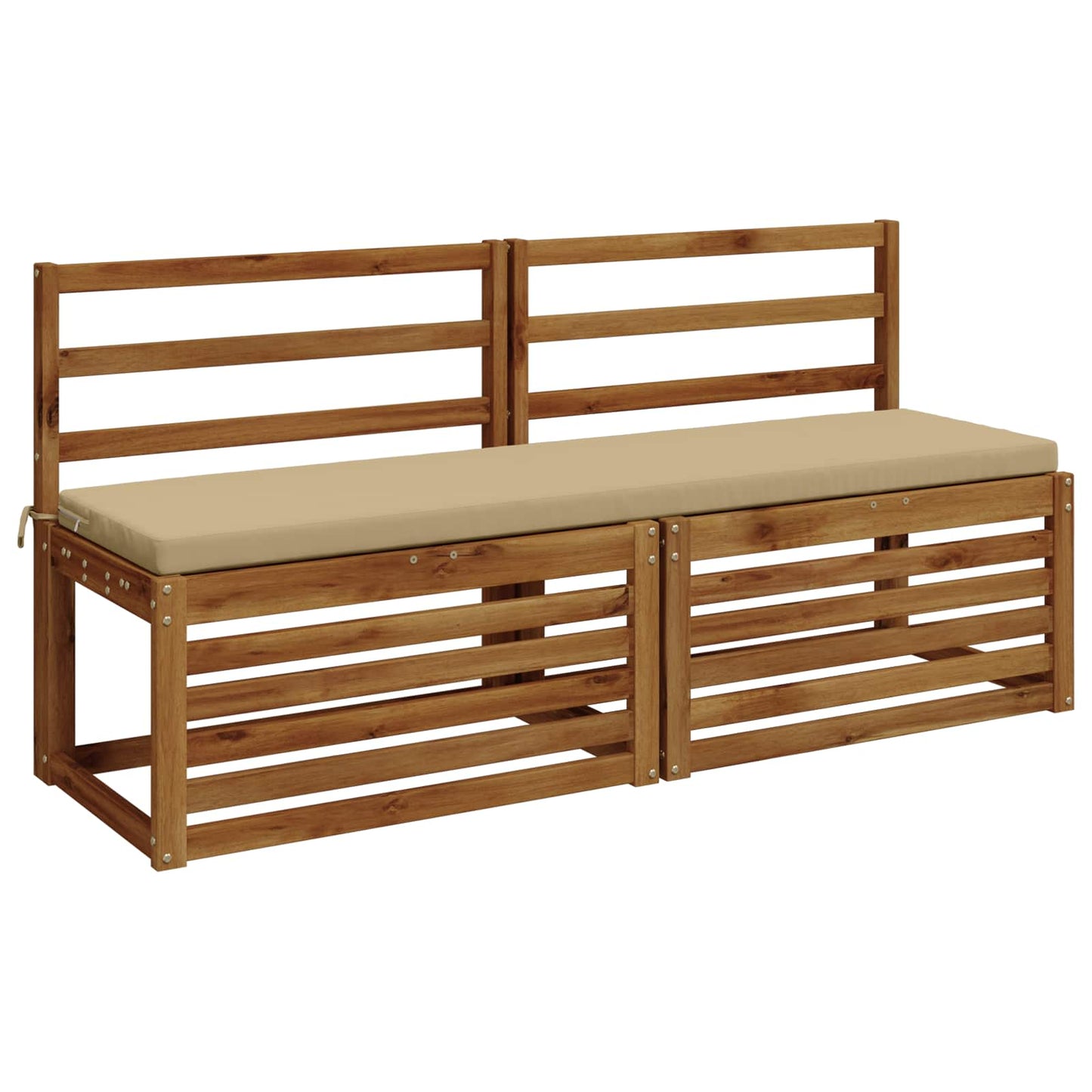 vidaXL Μαξιλάρι πάγκου SOEST 100% Πολυεστέρας Μπεζ 160 x 40 x 5 εκ.