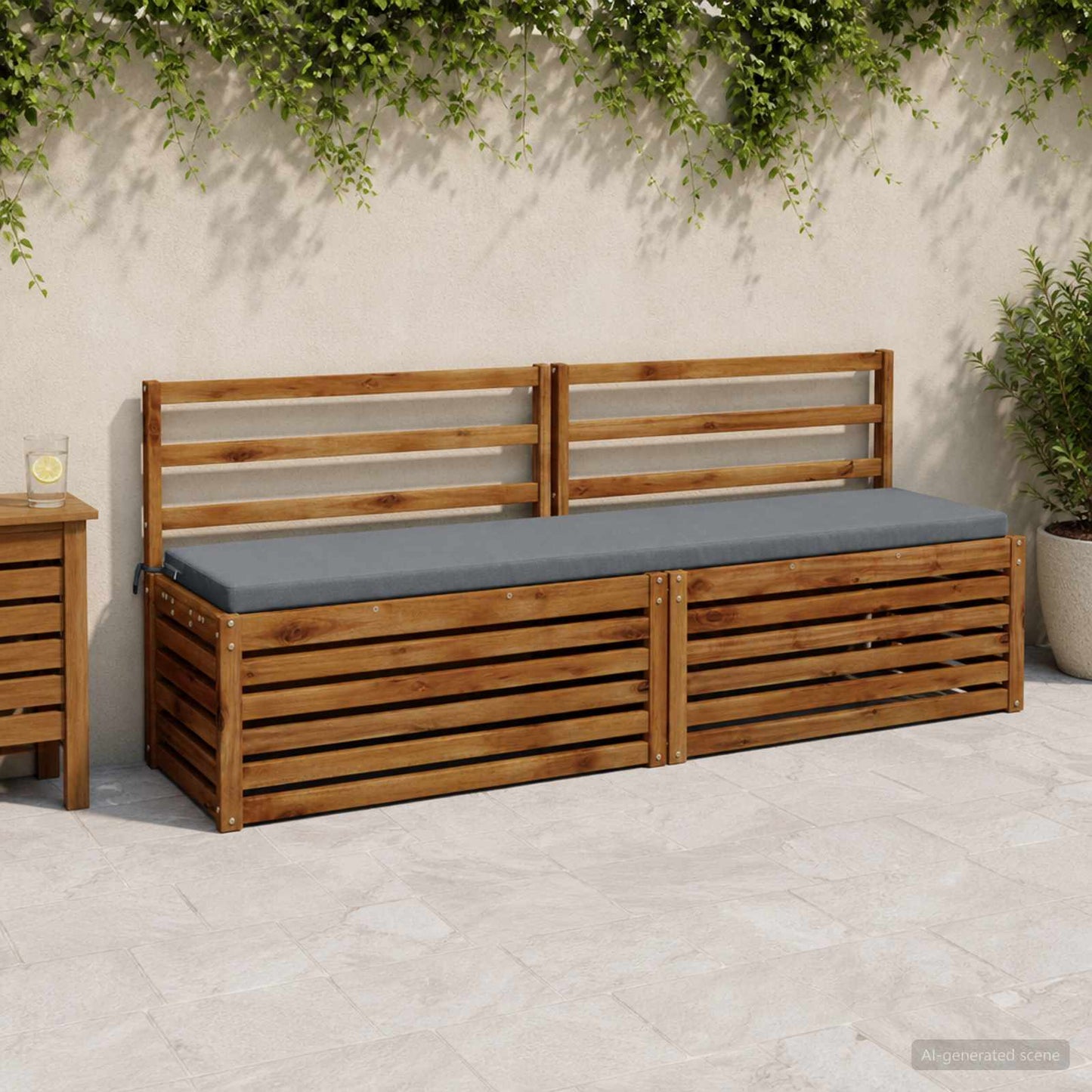 vidaXL Μαξιλάρι πάγκου SOEST 100% Πολυεστέρας Μπλε 180 x 40 x 5 εκ.