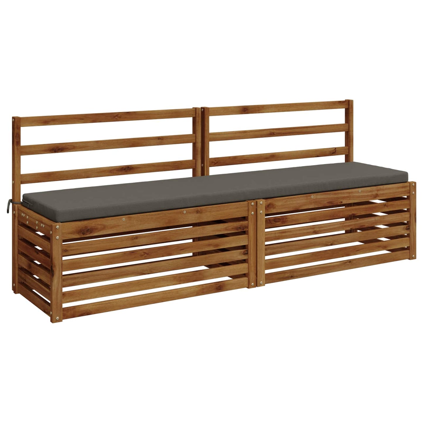 vidaXL Μαξιλάρι πάγκου SOEST 100% Πολυεστέρας Γκρι 200 x 40 x 5 εκ.
