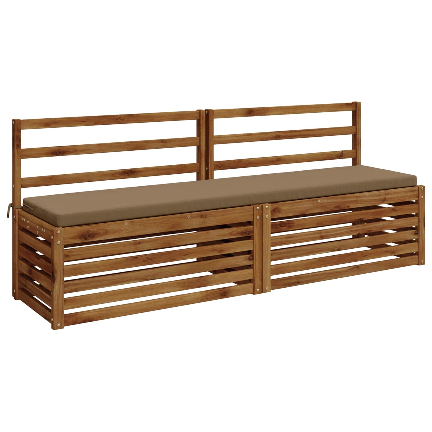vidaXL Μαξιλάρι πάγκου SOEST 100% Πολυεστέρας Taupe 200 x 40 x 5 εκ.