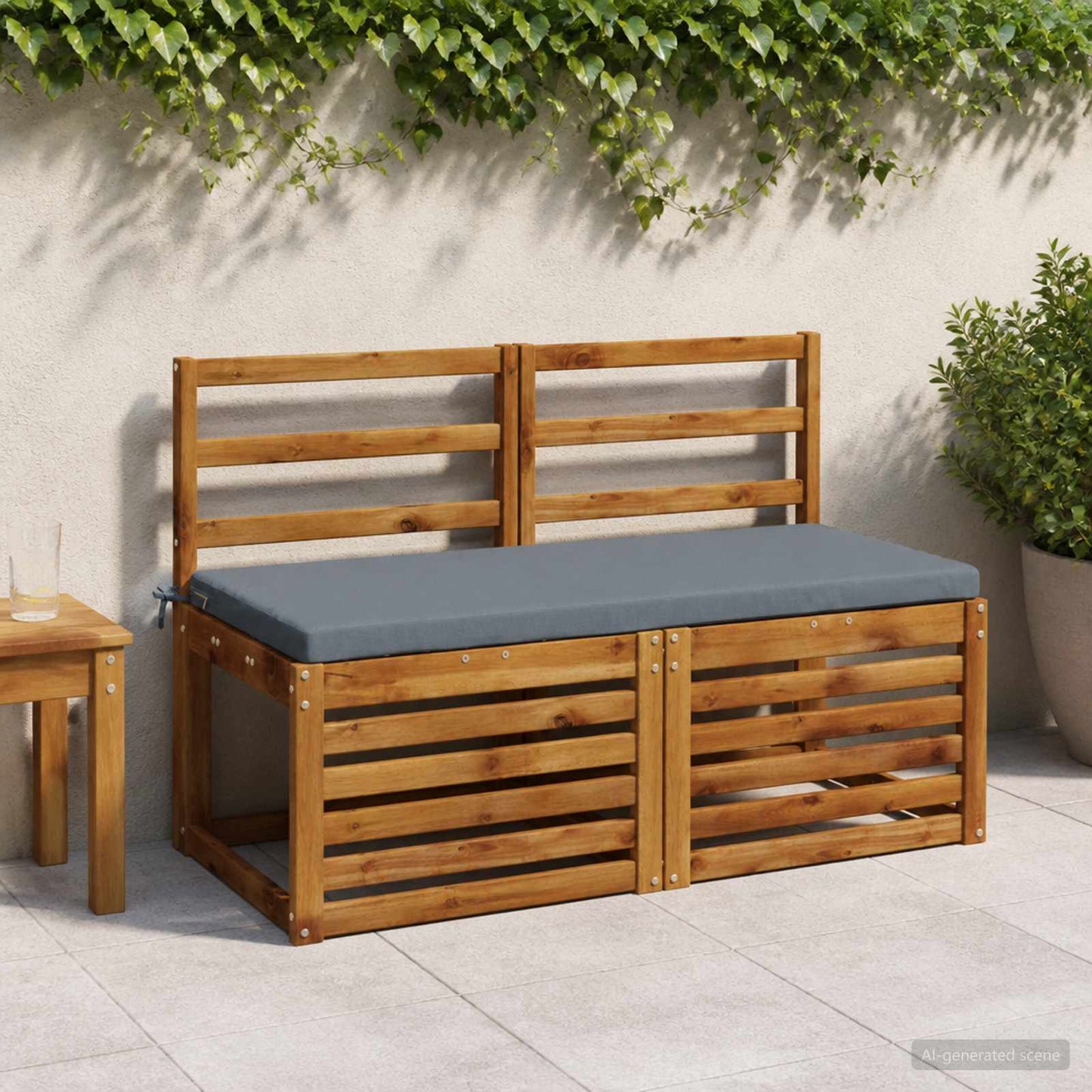 vidaXL Μαξιλάρι πάγκου SOEST 100% Πολυεστέρας Μπλε 110 x 50 x 5 εκ