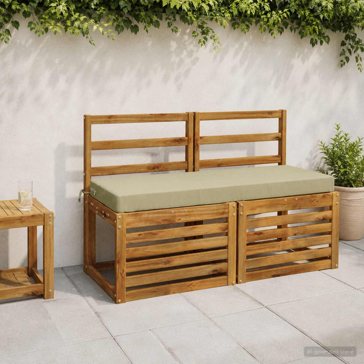 vidaXL Μαξιλάρι πάγκου SOEST 100% Πολυεστέρας Ανοιχτό Πράσινο