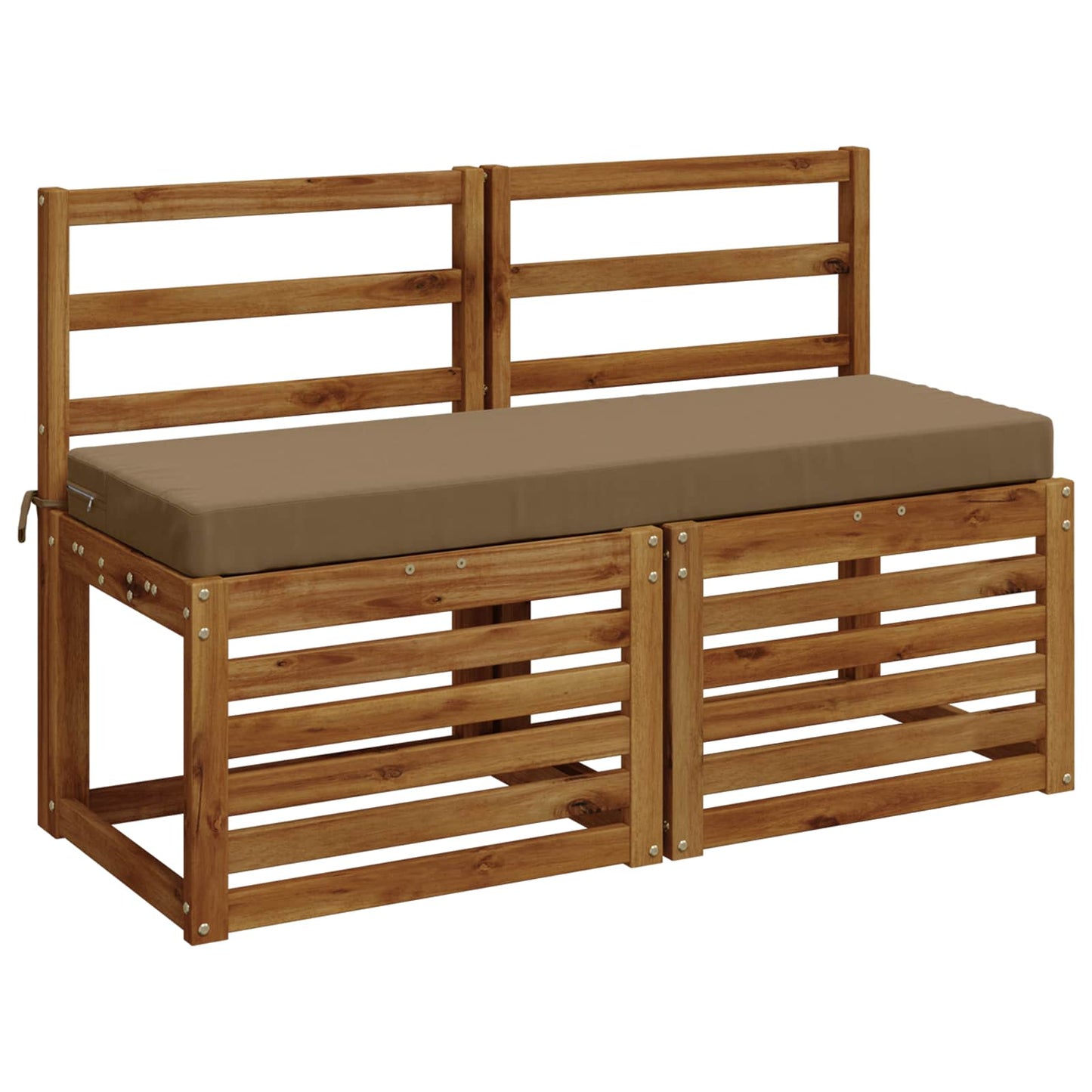 vidaXL Μαξιλάρι πάγκου SOEST 100% Πολυεστέρας Taupe 110 x 40 x 8 εκ