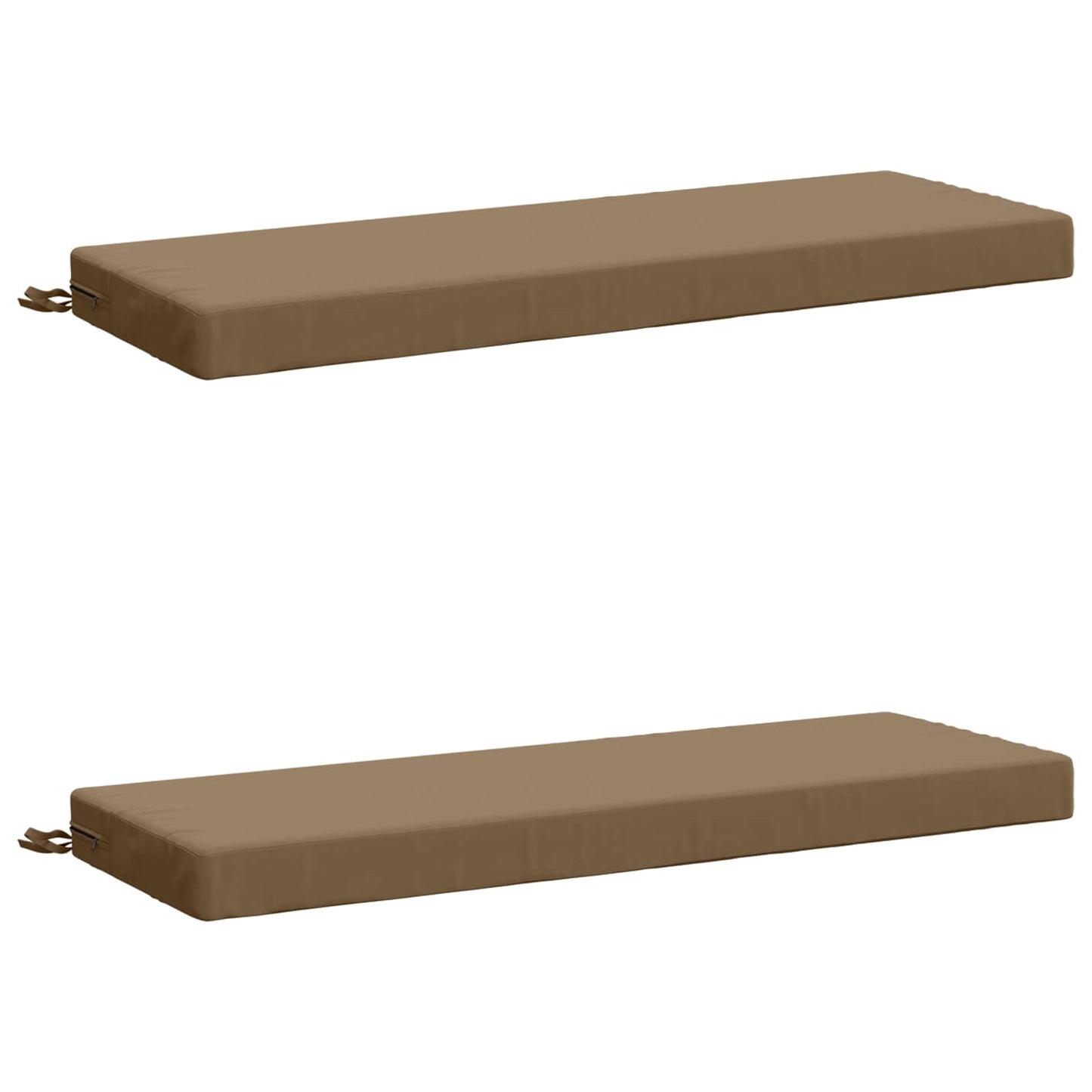 vidaXL Μαξιλάρια Πάγκου 2 Τεμαχίων SOEST 2 τμχ. 100% Πολυεστέρας Taupe