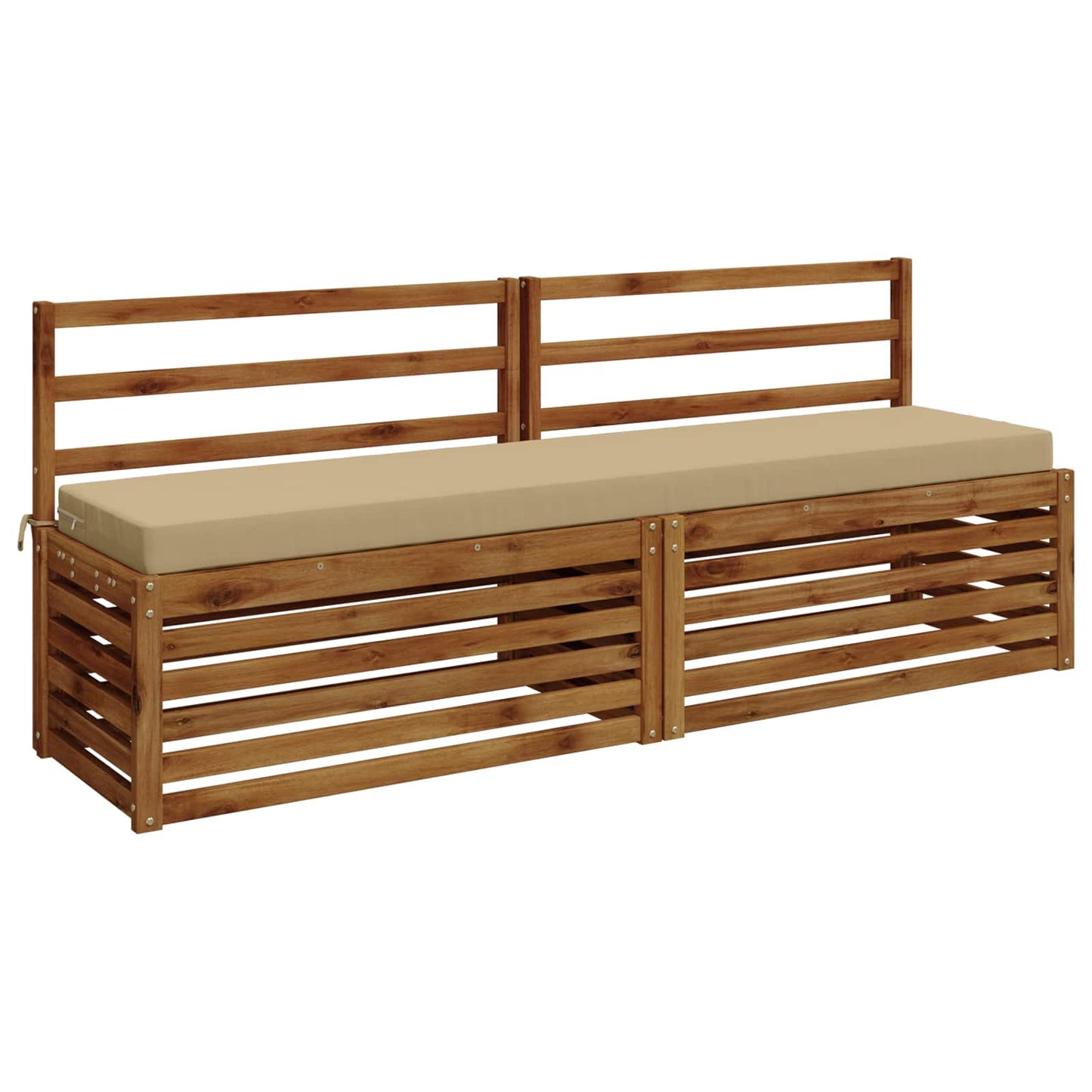 vidaXL Μαξιλάρι πάγκου SOEST 100% Πολυεστέρας Μπεζ 180 x 40 x 8 εκ.