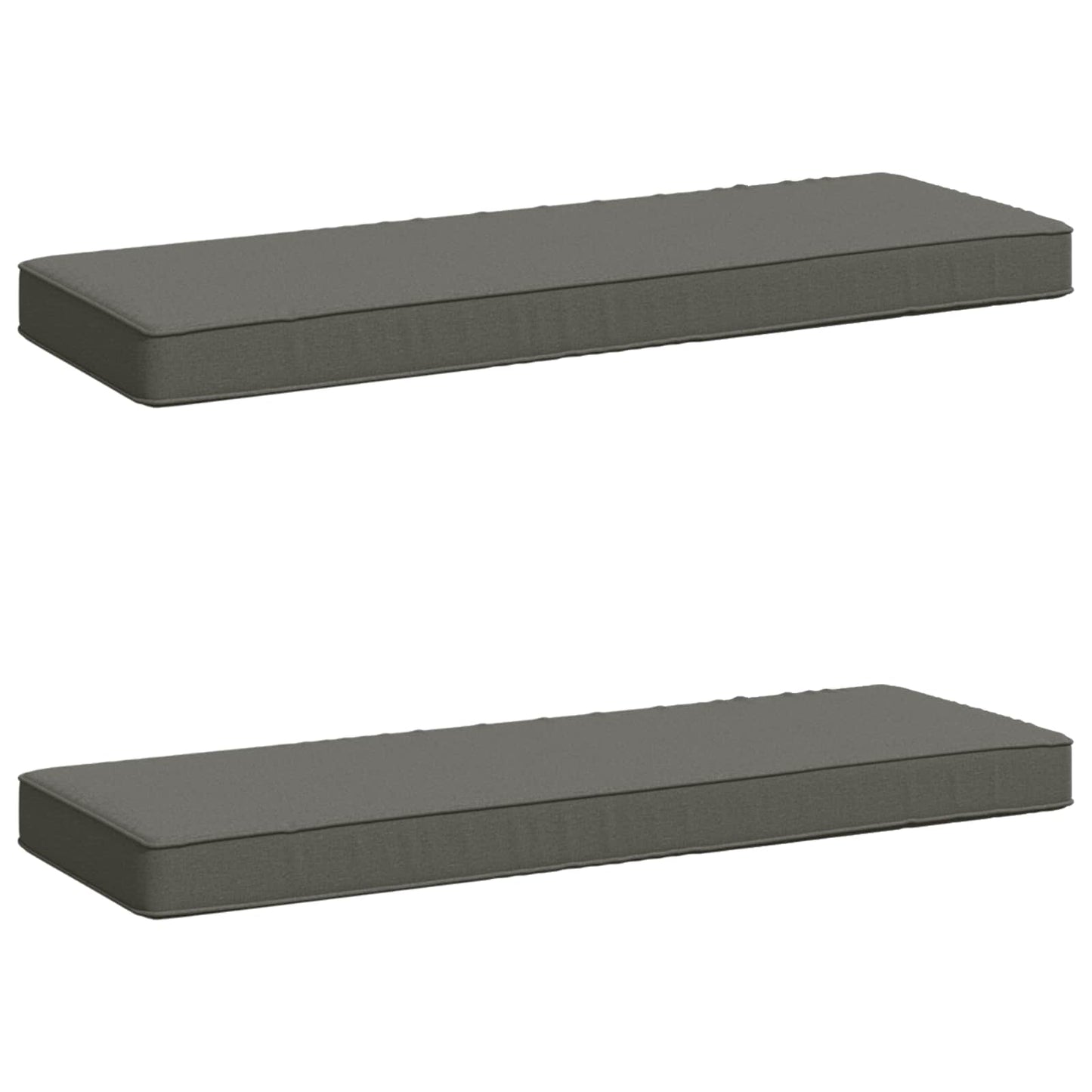 vidaXL Μαξιλάρια Πάγκου 2 Τεμαχίων VUGHT 2 pcs 100% Πολυεστέρας Γκρι