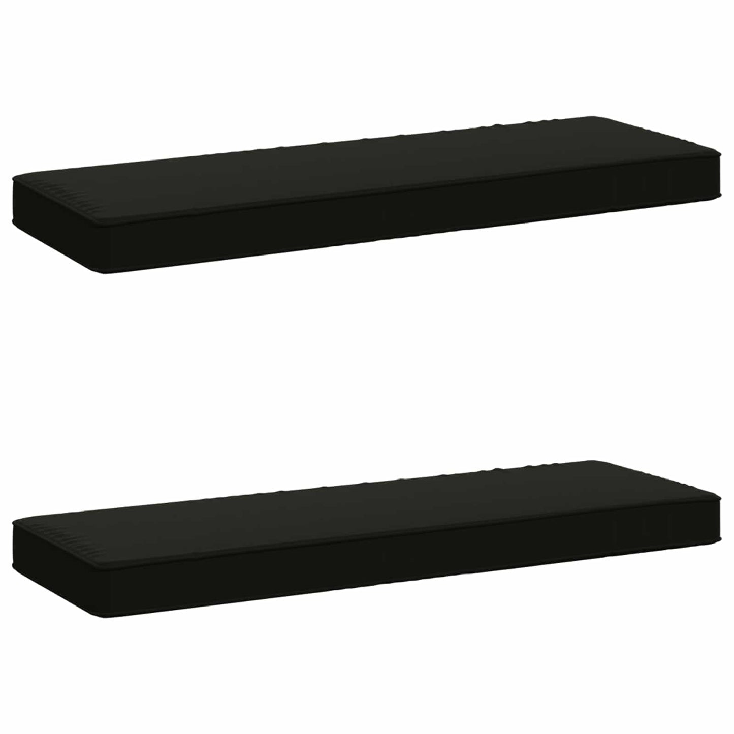 vidaXL Μαξιλάρια Πάγκου 2 Τεμαχίων VUGHT 2 pcs 100% Πολυεστέρας Μαύρο