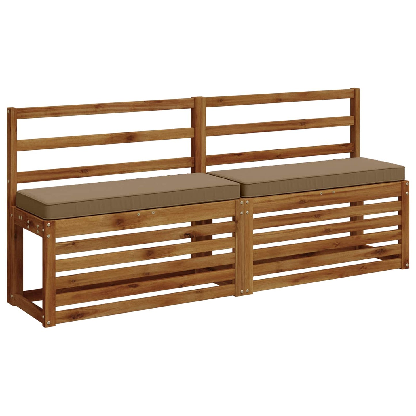 vidaXL Μαξιλάρια Πάγκου 2 Τεμαχίων VUGHT 2 pcs 100% Πολυεστέρας Taupe