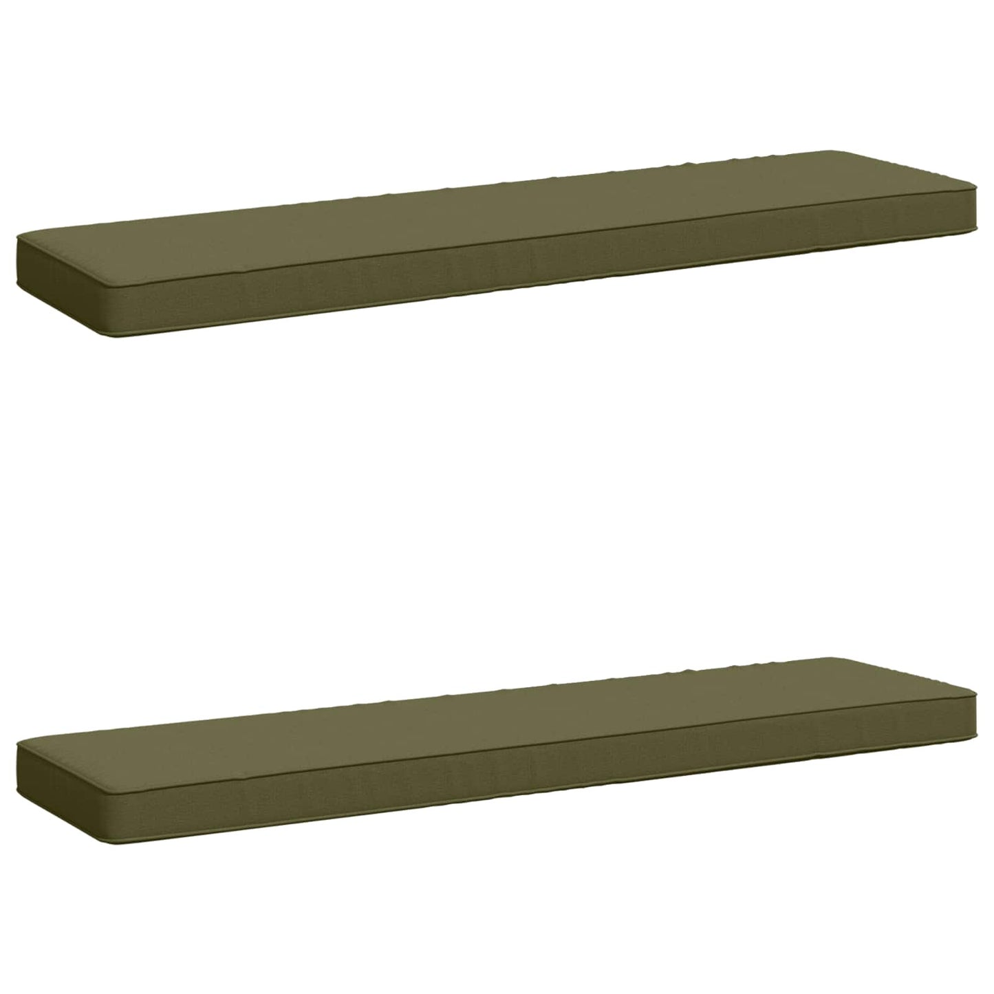 vidaXL Μαξιλάρια Πάγκου 2 Τεμαχίων VUGHT 2 pcs 100% Πολυεστέρας Λαδί