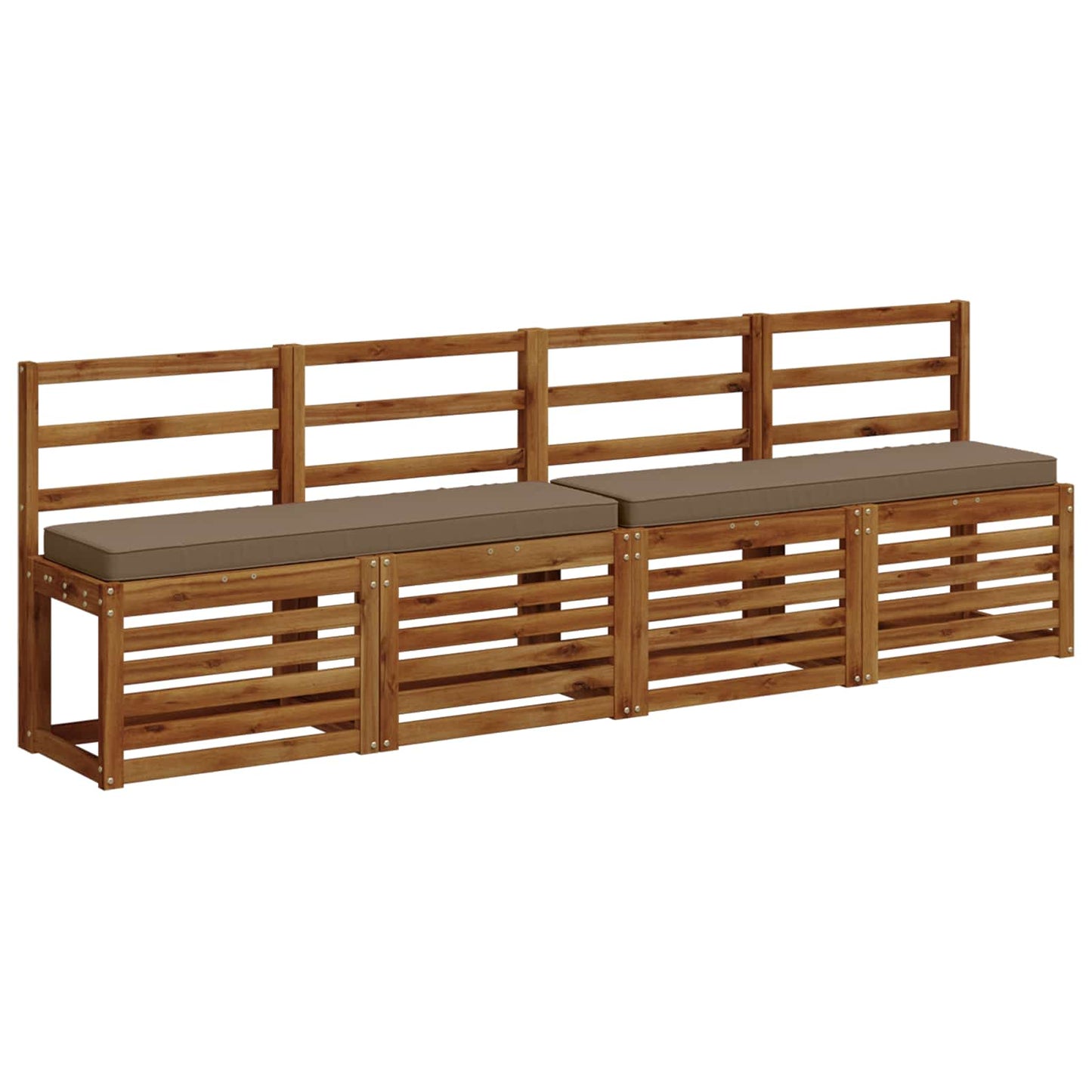 vidaXL Μαξιλάρια Πάγκου 2 Τεμαχίων VUGHT 2 pcs 100% Πολυεστέρας Taupe