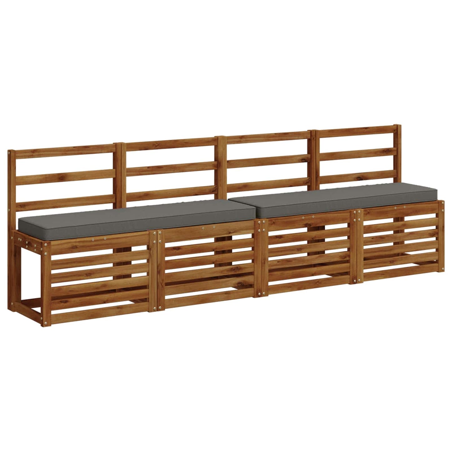 vidaXL Μαξιλάρια Πάγκου 2 Τεμαχίων VUGHT 2 pcs 100% Πολυεστέρας Γκρι