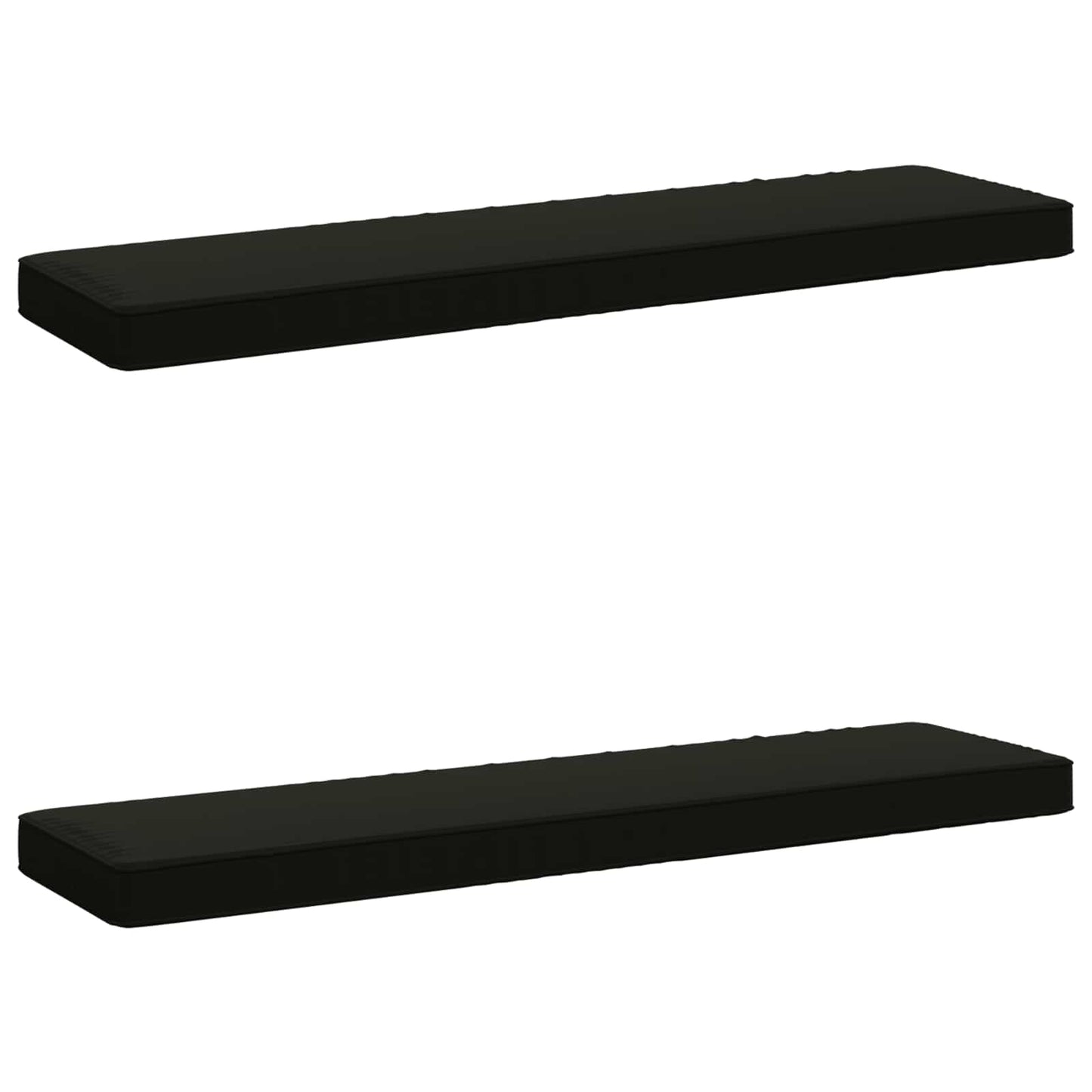 vidaXL Μαξιλάρια Πάγκου 2 Τεμαχίων VUGHT 2 pcs 100% Πολυεστέρας Μαύρο