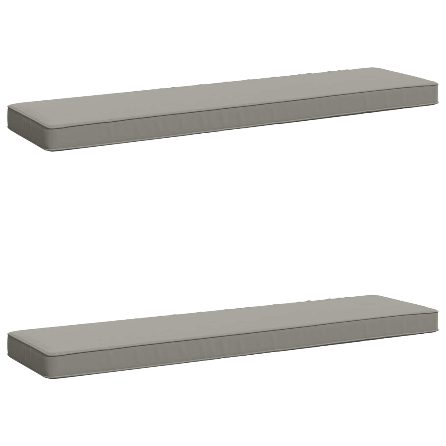 vidaXL Μαξιλάρια Πάγκου 2 Τεμαχίων VUGHT 2 pcs 100% Πολυεστέρας Γκρι
