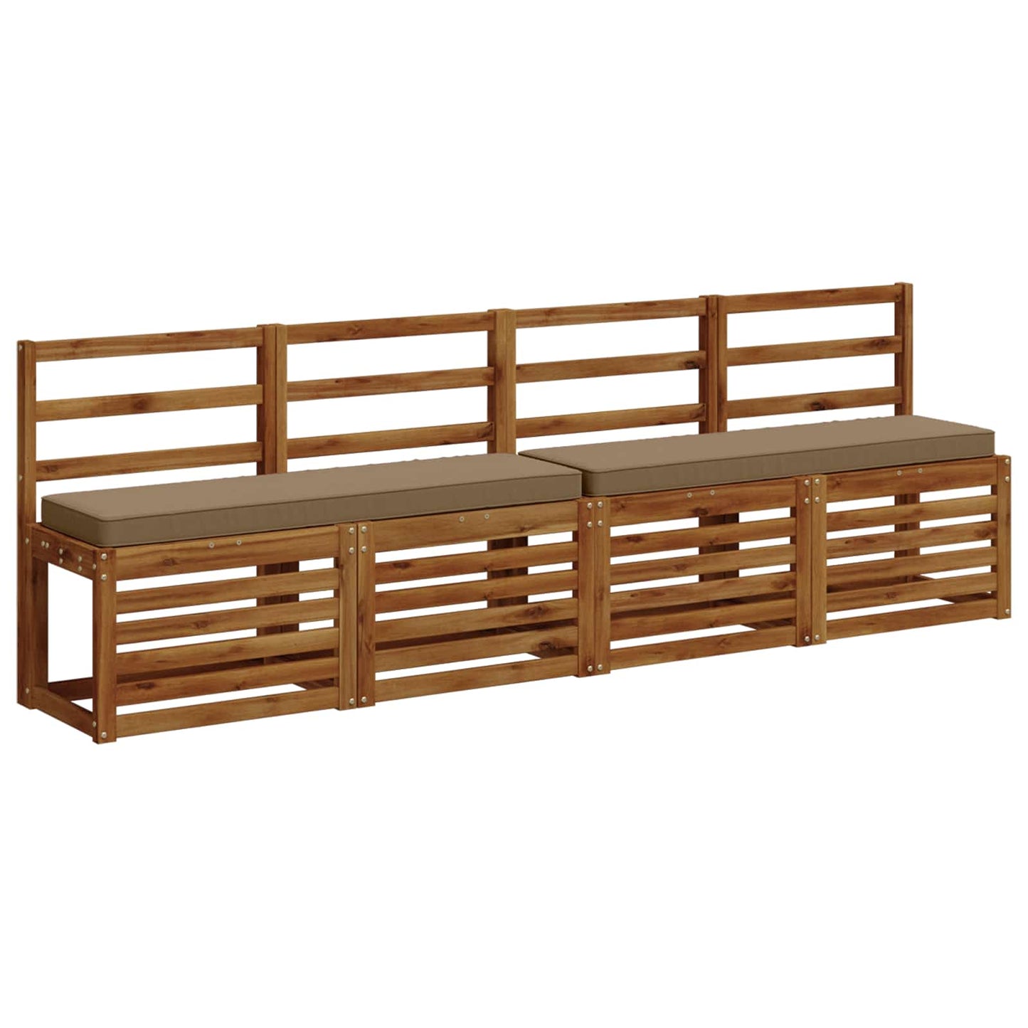 vidaXL Μαξιλάρια Πάγκου 2 Τεμαχίων VUGHT 2 pcs 100% Πολυεστέρας Taupe